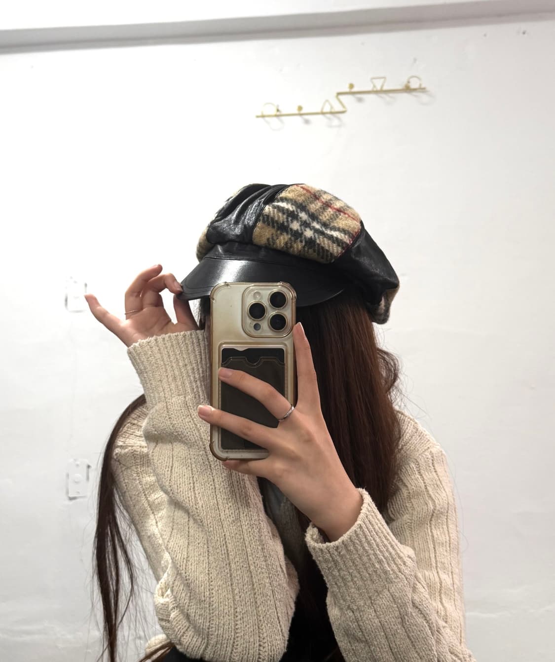 버버리 체크 헌팅캡 상품이미지2