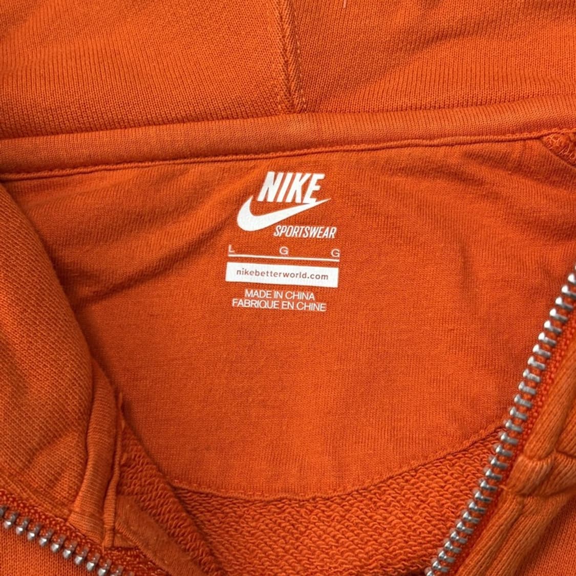 NIKE 오렌지 후드집업 S, L 상품이미지5