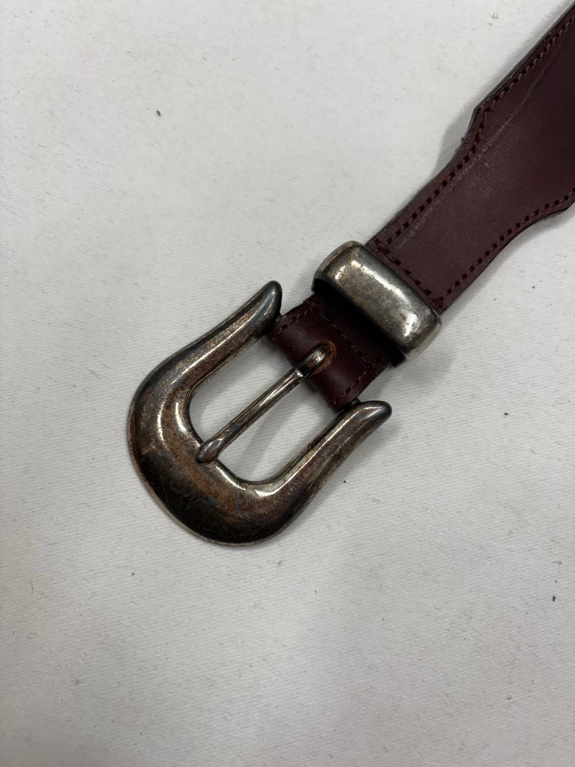 빈티지 브라운 송치 가죽 레더 벨트 상품이미지3