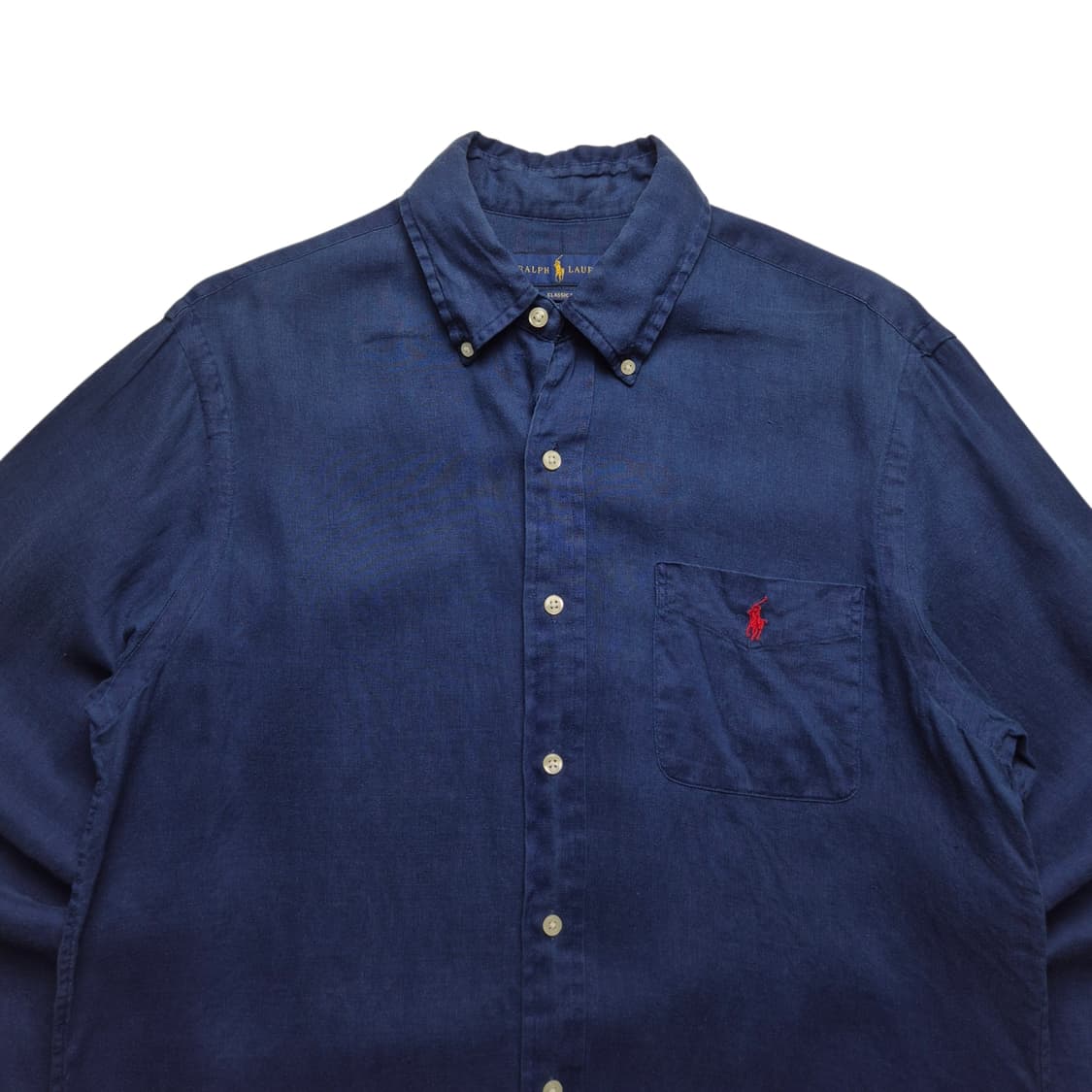 [M] 폴로 랄프로렌 린넨 포켓 셔츠 네이비 상품이미지3