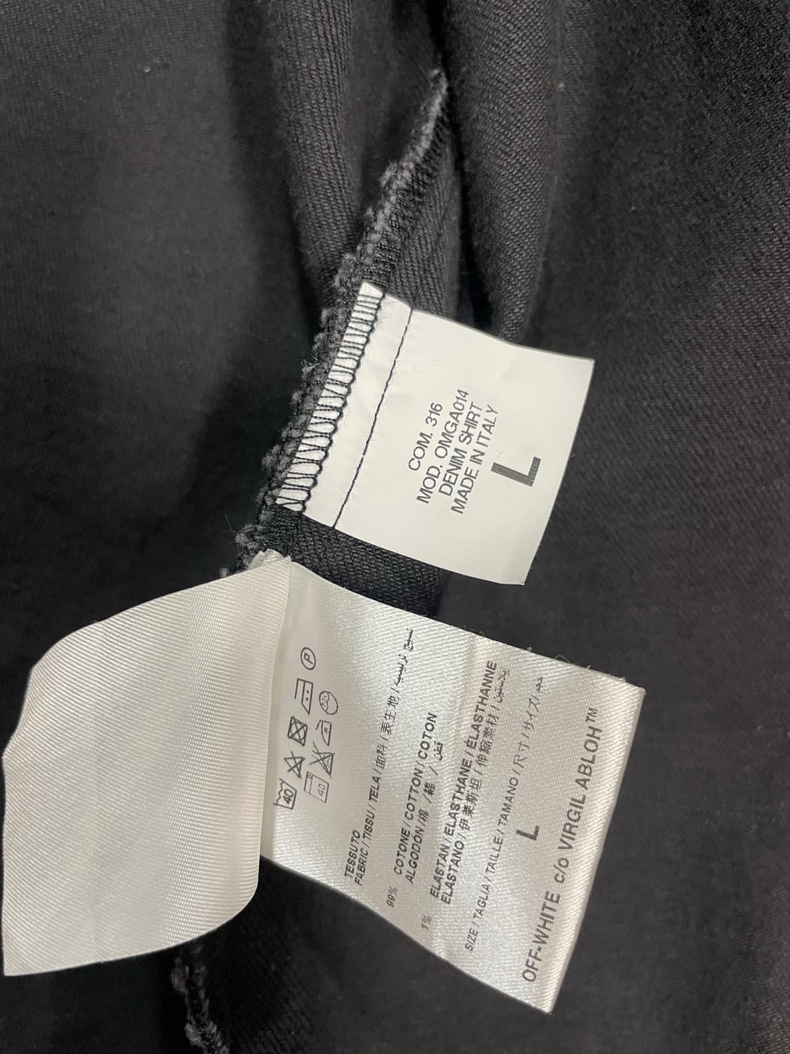 오프화이트 블랙 데님셔츠 상품이미지4