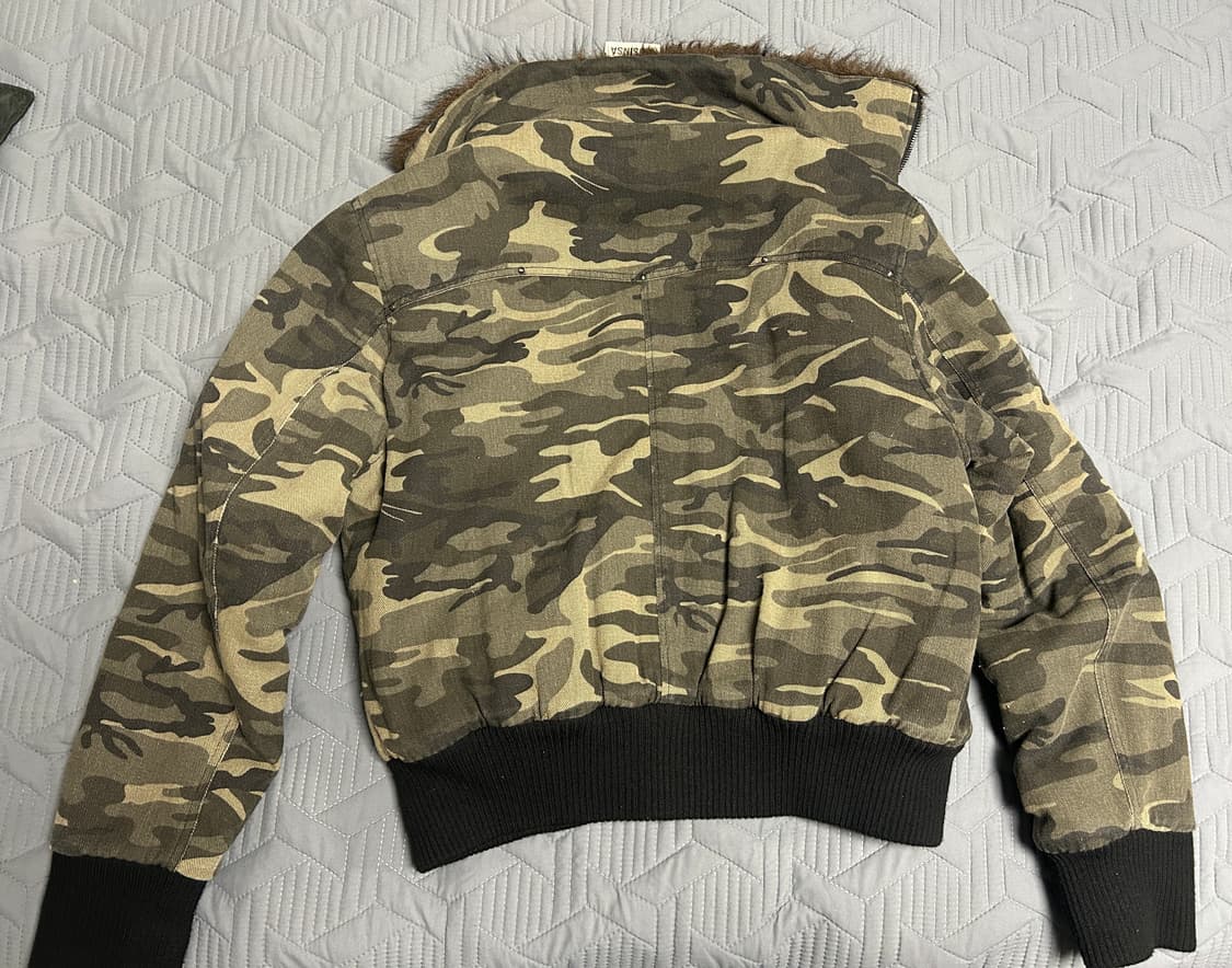 아캄 Studded 하이넥 카모 퍼 자켓 상품이미지3