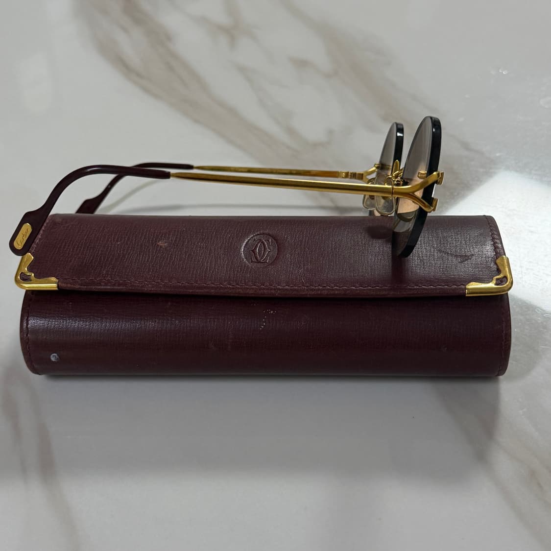 (OS) Cartier 까르띠에 빈티지 C 데코  무테 선글라스 안경 상품이미지5