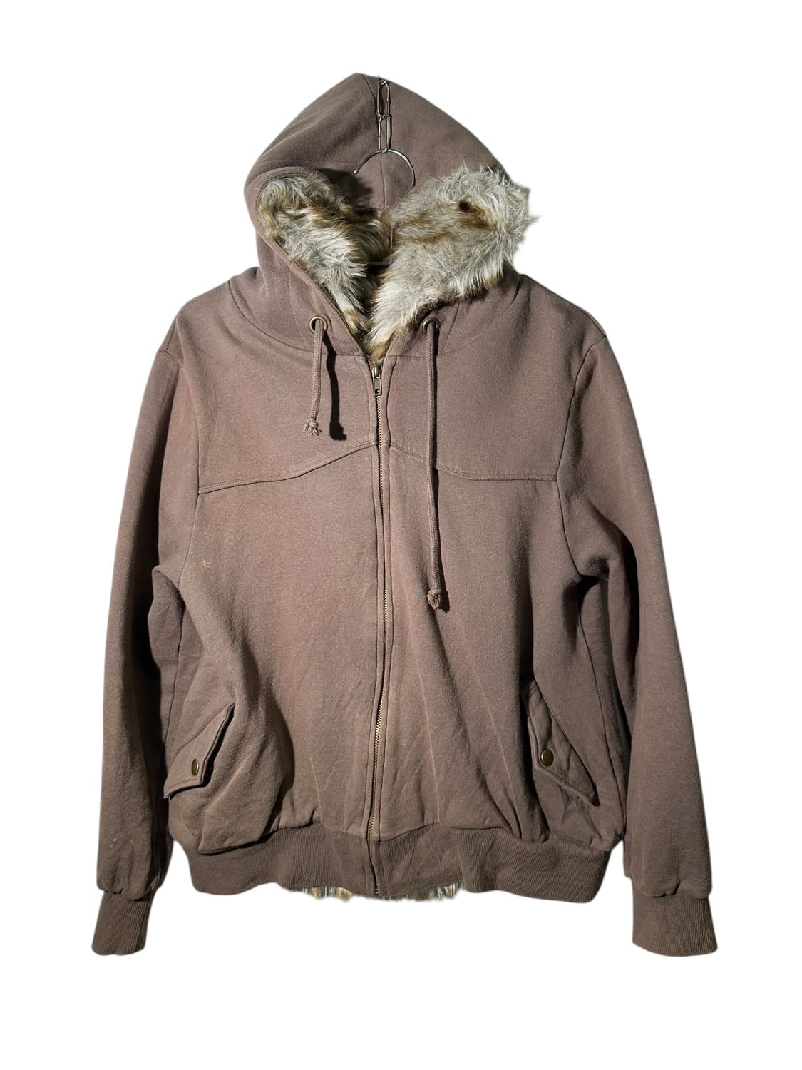 빈티지 퍼후드 집업 상품이미지1