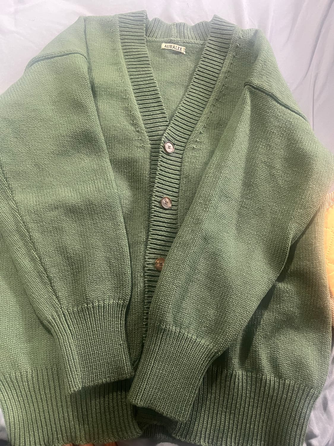 오라리 AURALEE 그린 가디건  4 상품이미지1