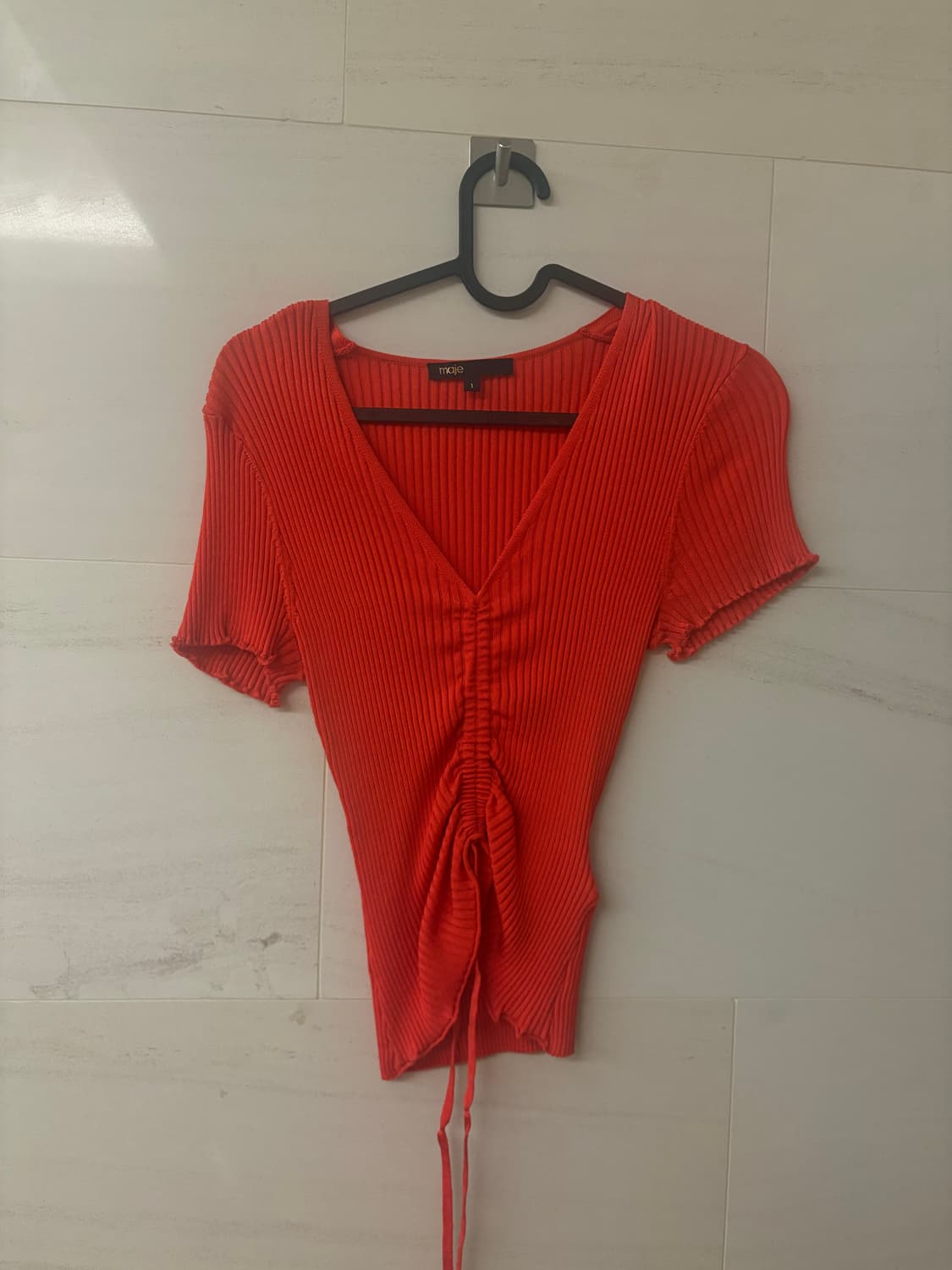 마쥬 maje 골지 셔링 반팔 새제품 상품이미지1