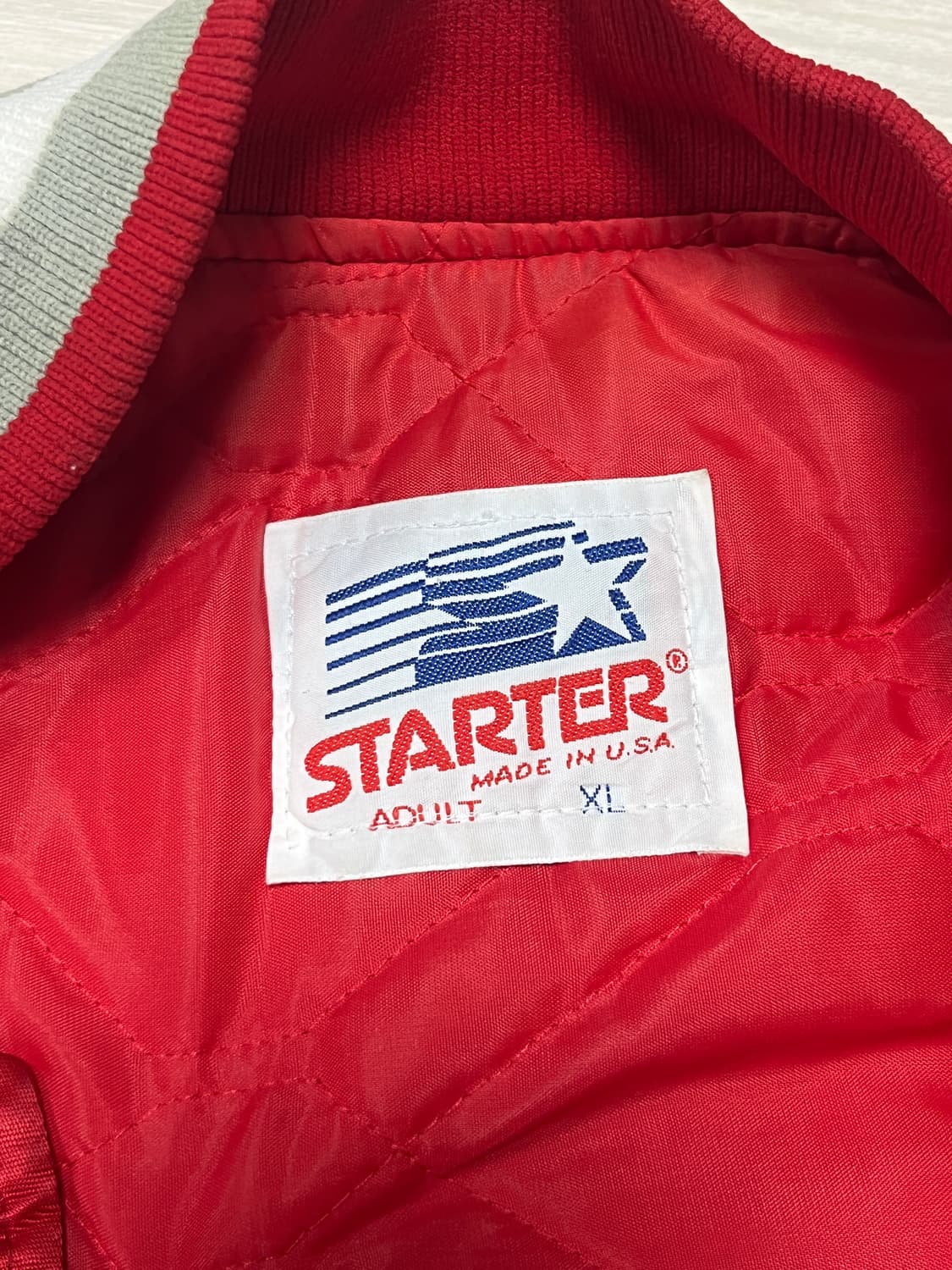 90s 빈티지 스타터 사틴자켓 오하이오  usa XL 상품이미지3