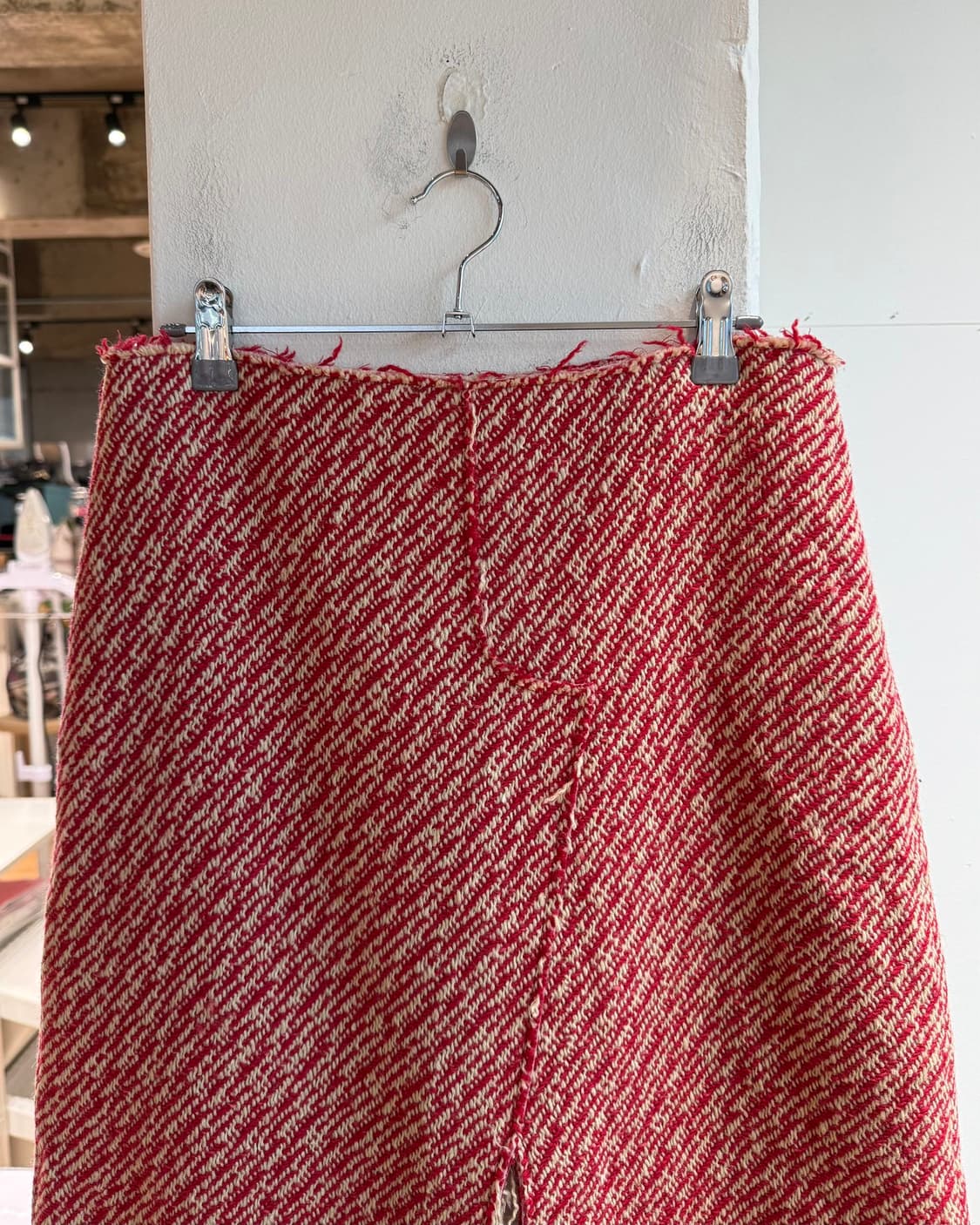 이자벨마랑 레드 트위드 미디스커트  상품이미지6