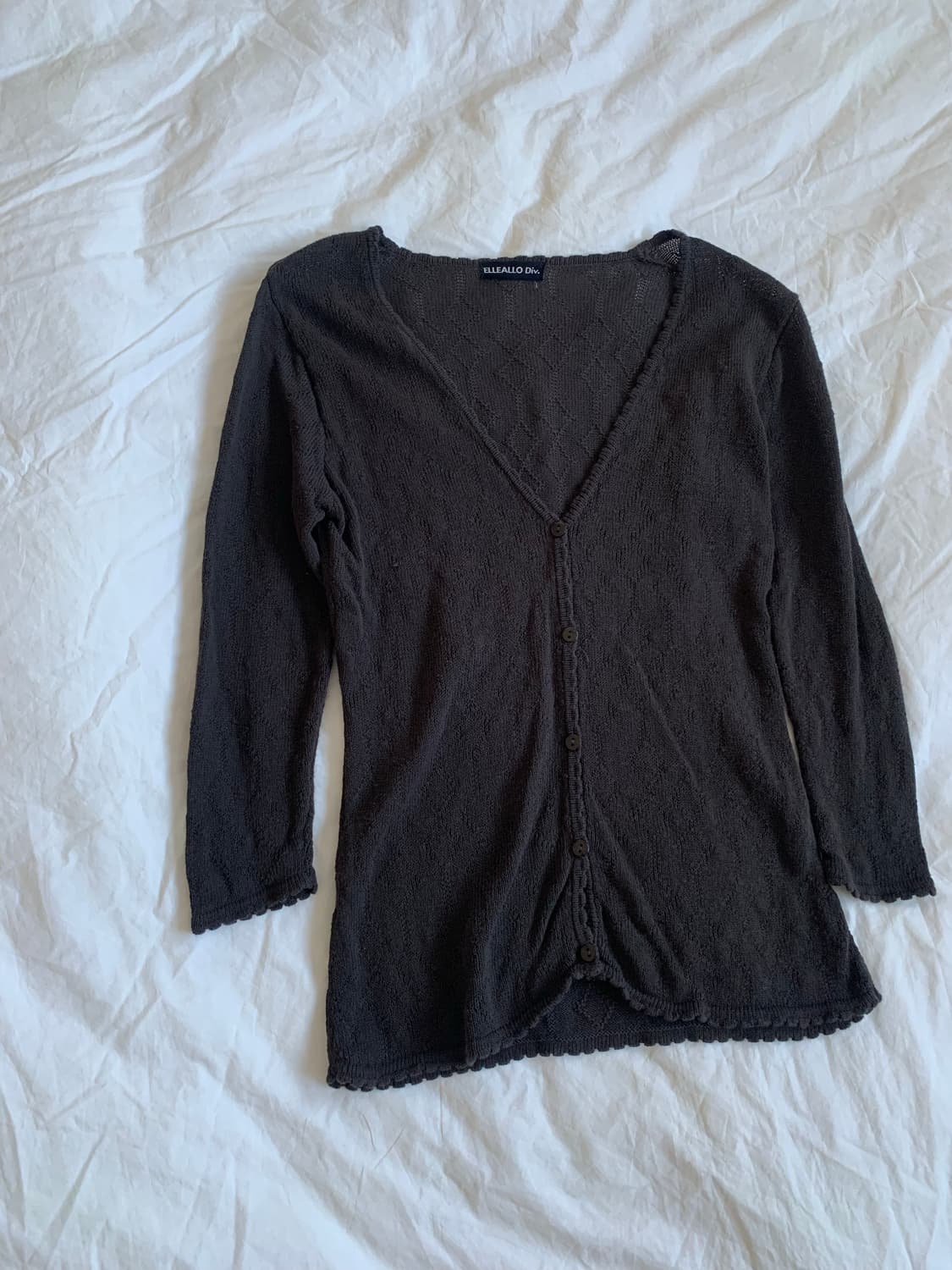 브라운 레이스 가디건 상품이미지2