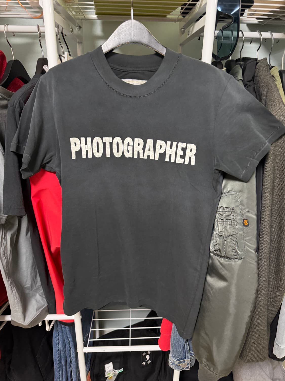 ERL 포토그래퍼 프린팅 티셔츠 블랙 M 새상품 상품이미지4