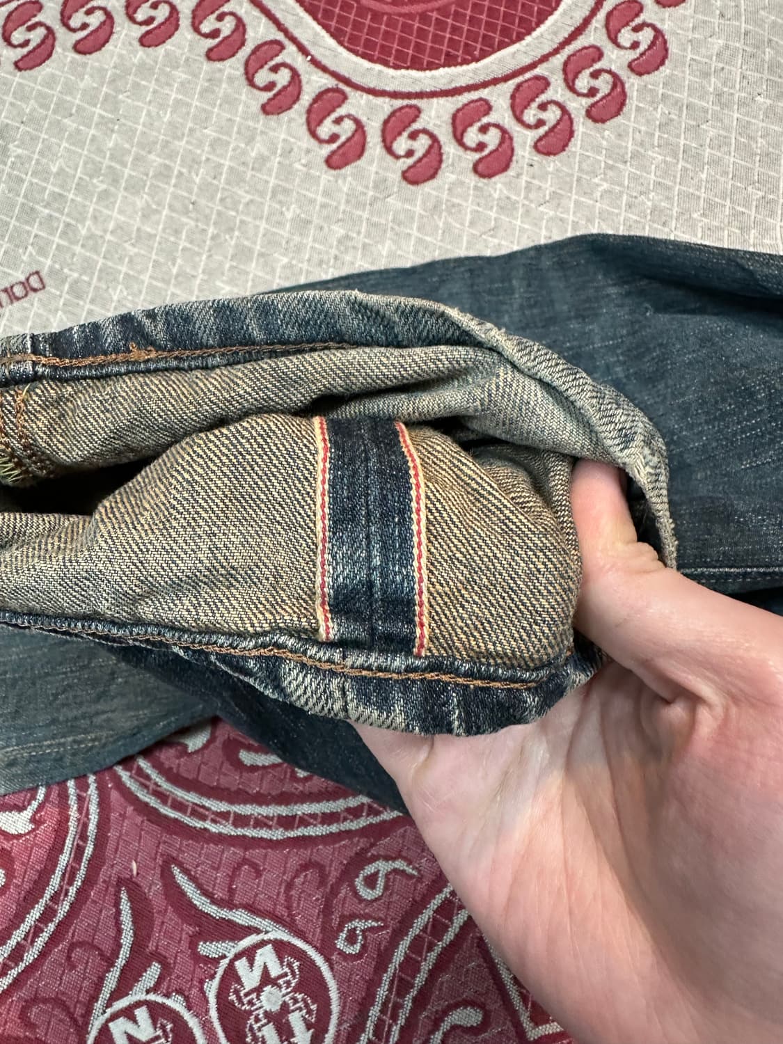 Edwin 505zx 오렌지탭 셀비지 데님 상품이미지8