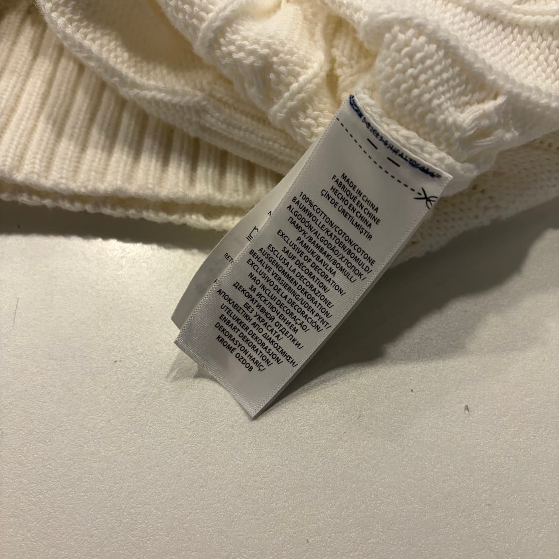 [L] 폴로 랄프로렌 케이블 니트 스웨터 아이보리 D148 상품이미지6