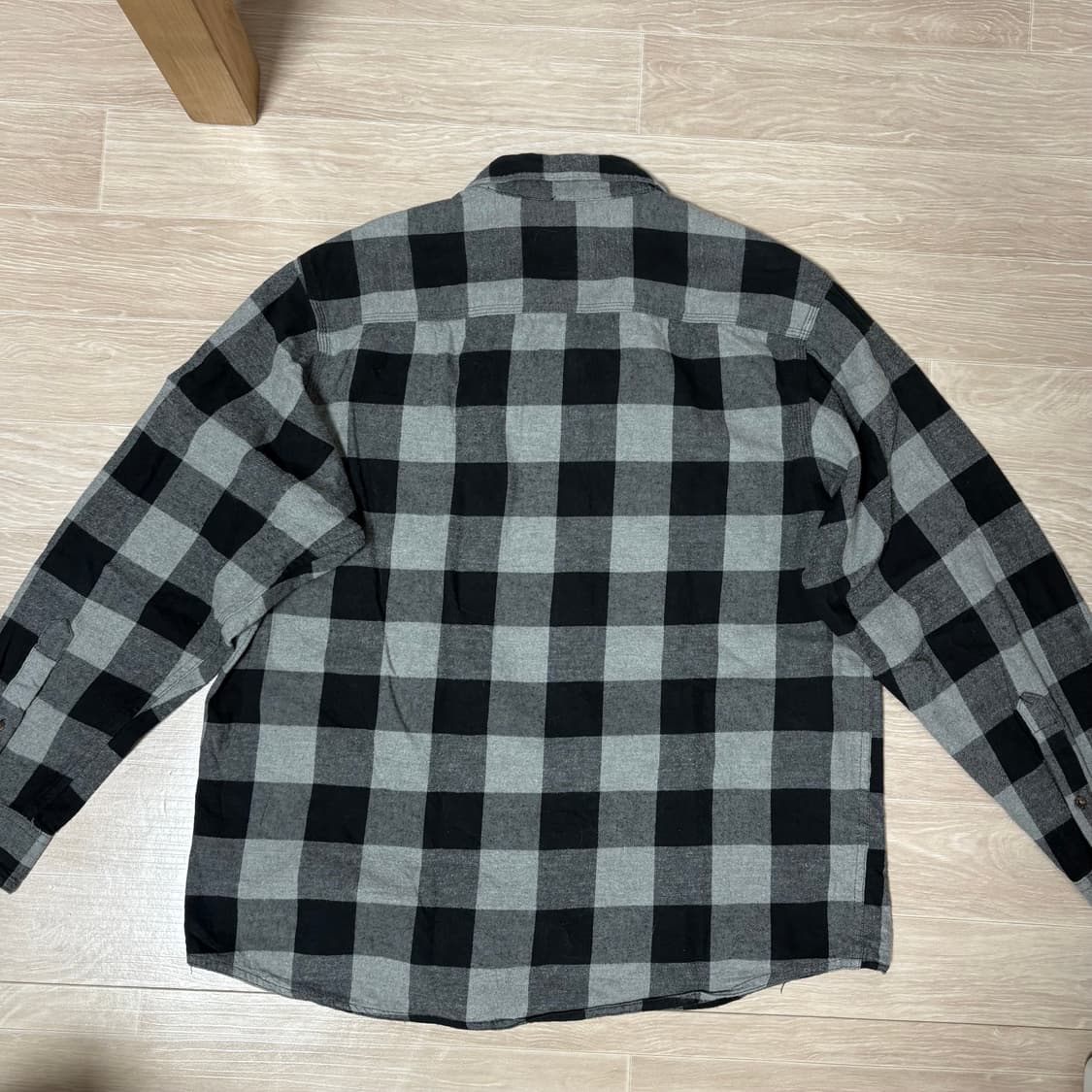 빈티지 그레이 체크 셔츠 상품이미지3