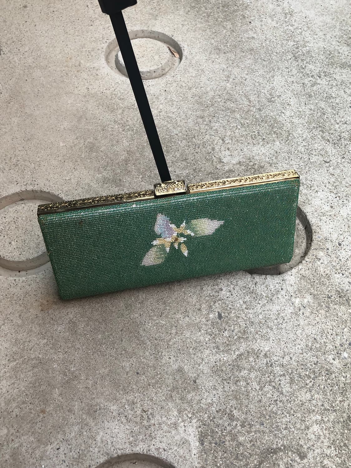 green floral beaded long wallet 상품이미지3