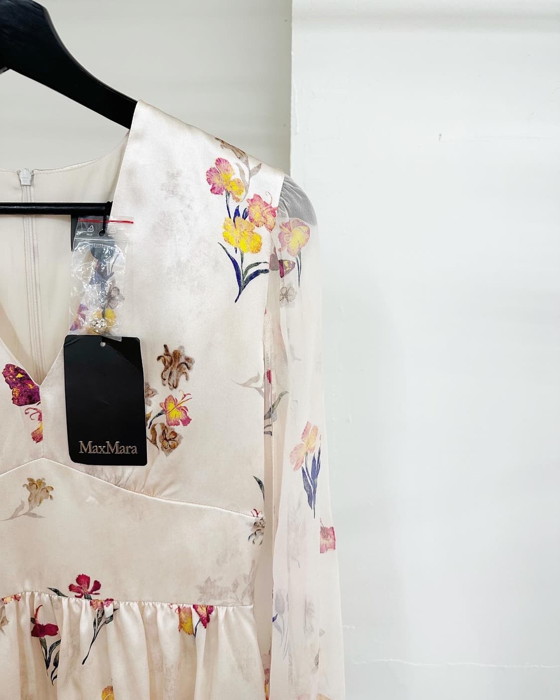 막스마라 라이트핑크 플라워프린팅 세타 블라우스  상품이미지4