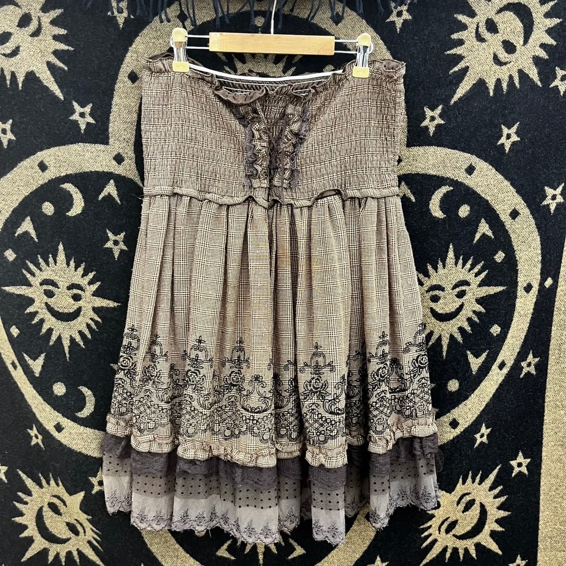 빈티지 러블리 고딕 고스 모리 로코코 코르셋 플레어 스커트 K0119 상품이미지3