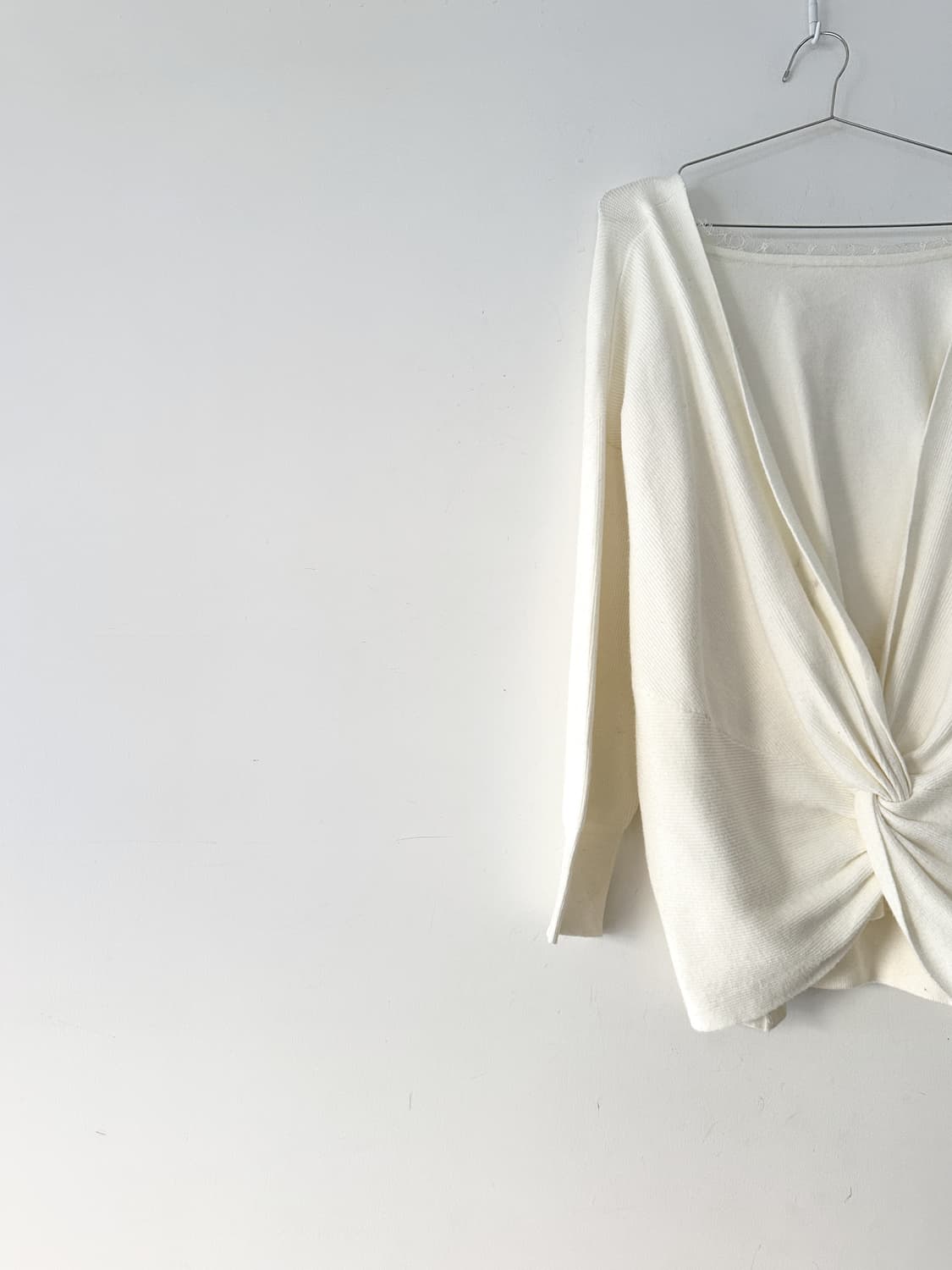 Lace twist layered knit / ivory 상품이미지2