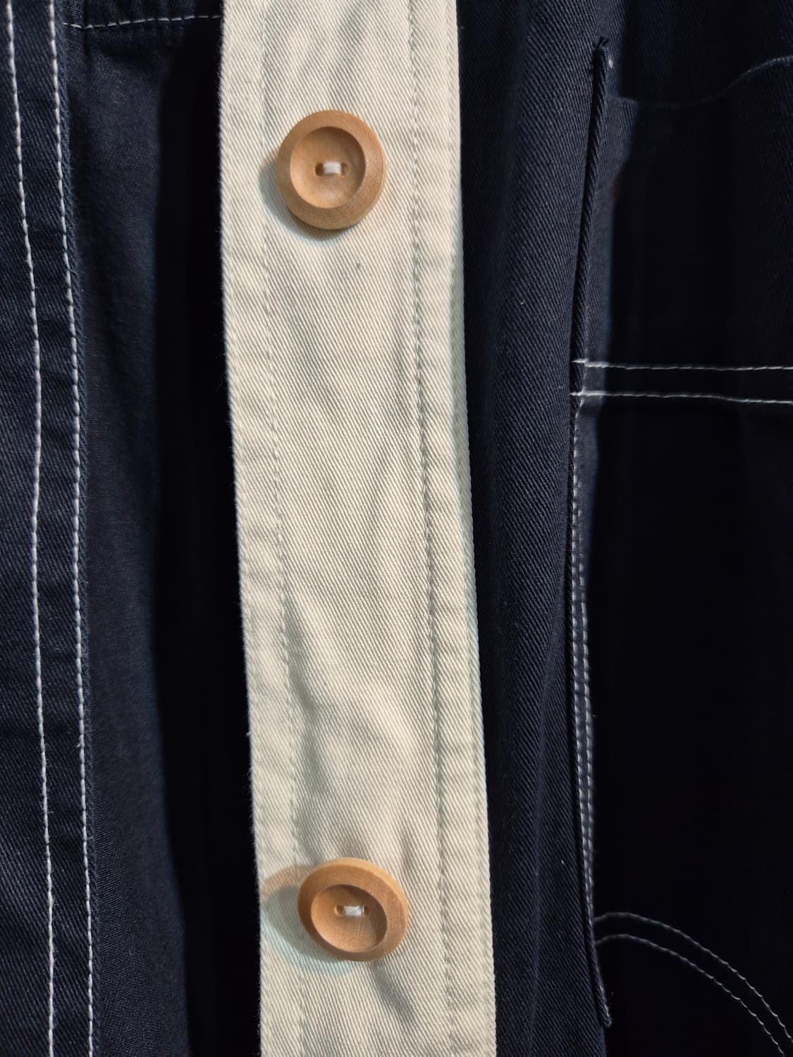 스튜디오톰보이 데님 배색 롱 셔츠 원피스 프리사이즈 상품이미지5