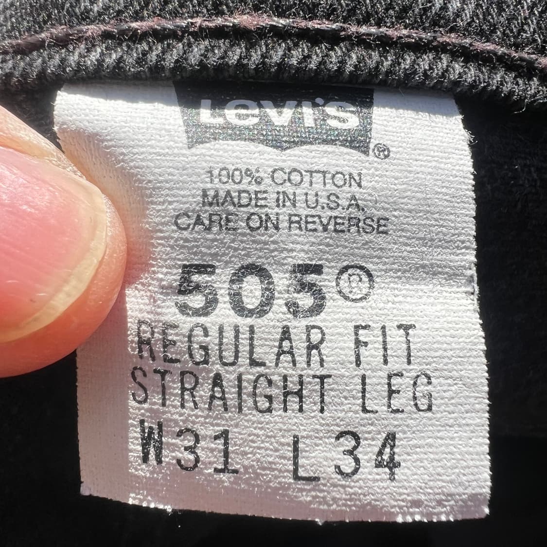 90‘s USA 리바이스 505 블랙 진 상품이미지9