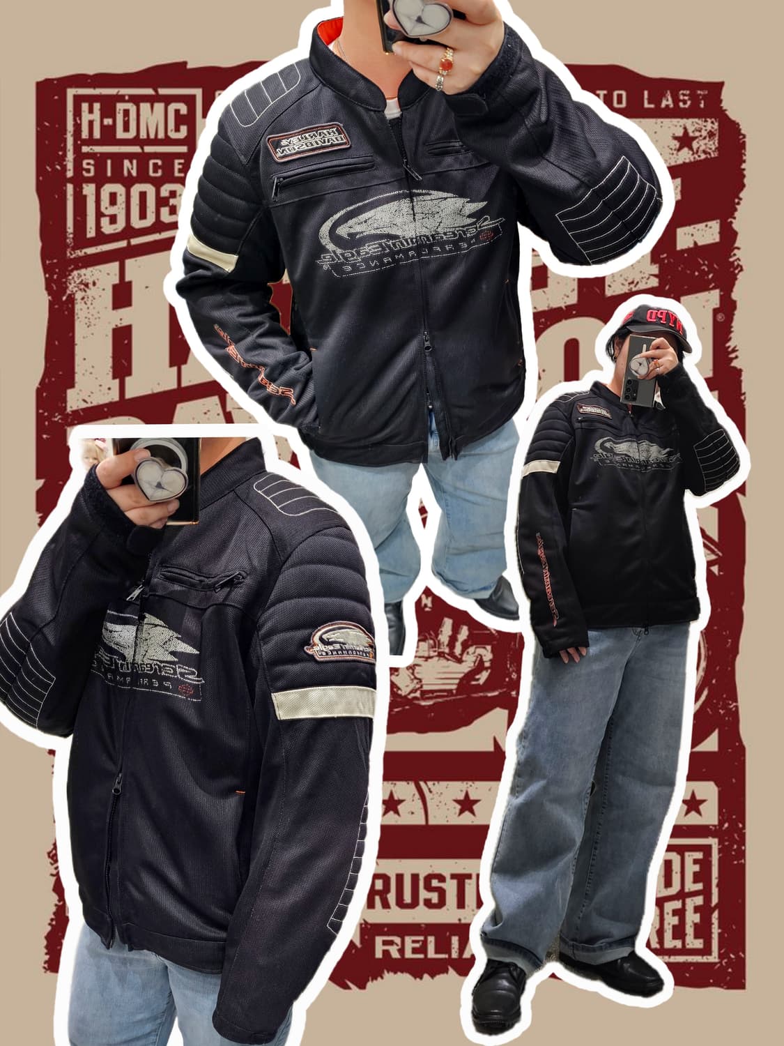 Harley Davidson 스크리밍 이글 메쉬 라이딩 자켓 상품이미지4