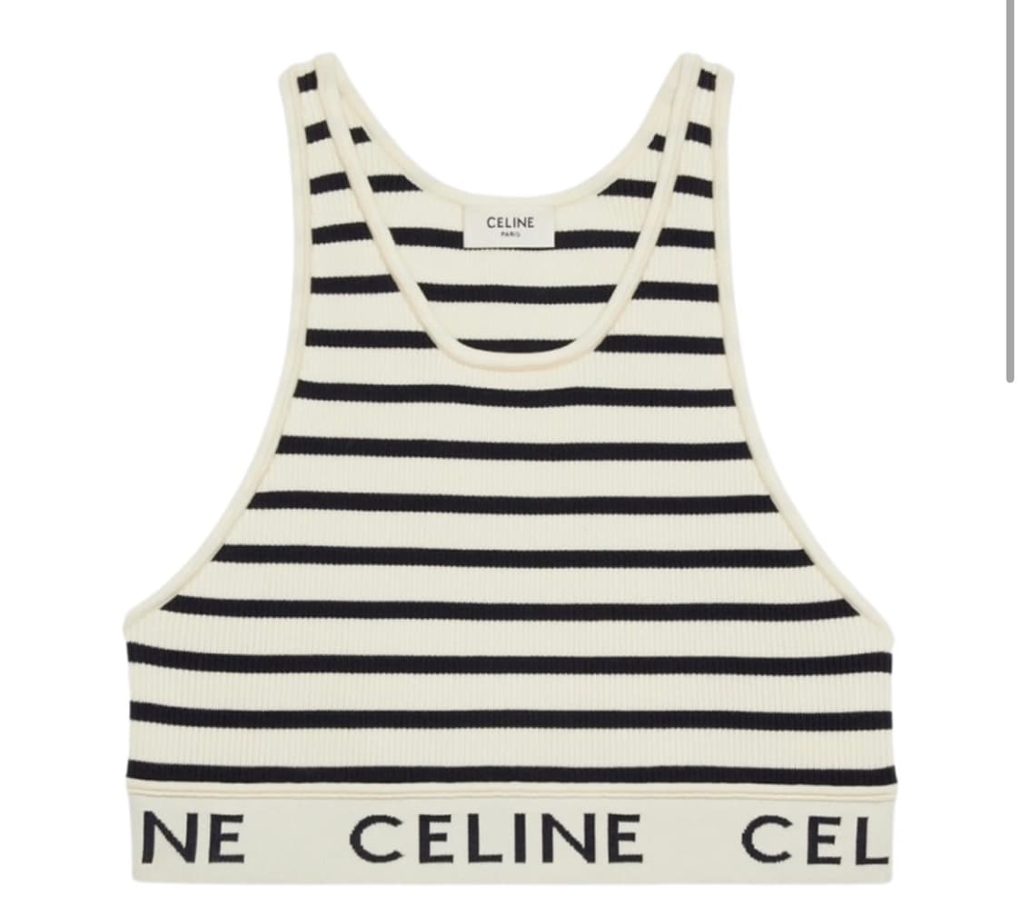 셀린느 브라 애슬래틱 메쉬 크림 네이비 상품이미지1