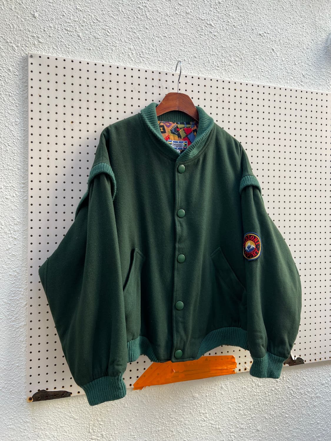 90s MISSONI SPORT WOOL BOMBER 미쏘니스포츠울봄버 상품이미지4