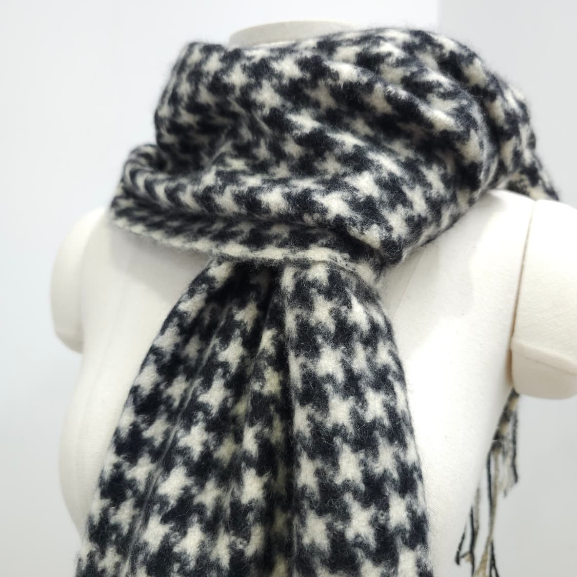 캐시미어 100% 하운드 체크 머플러 남녀공용  상품이미지4