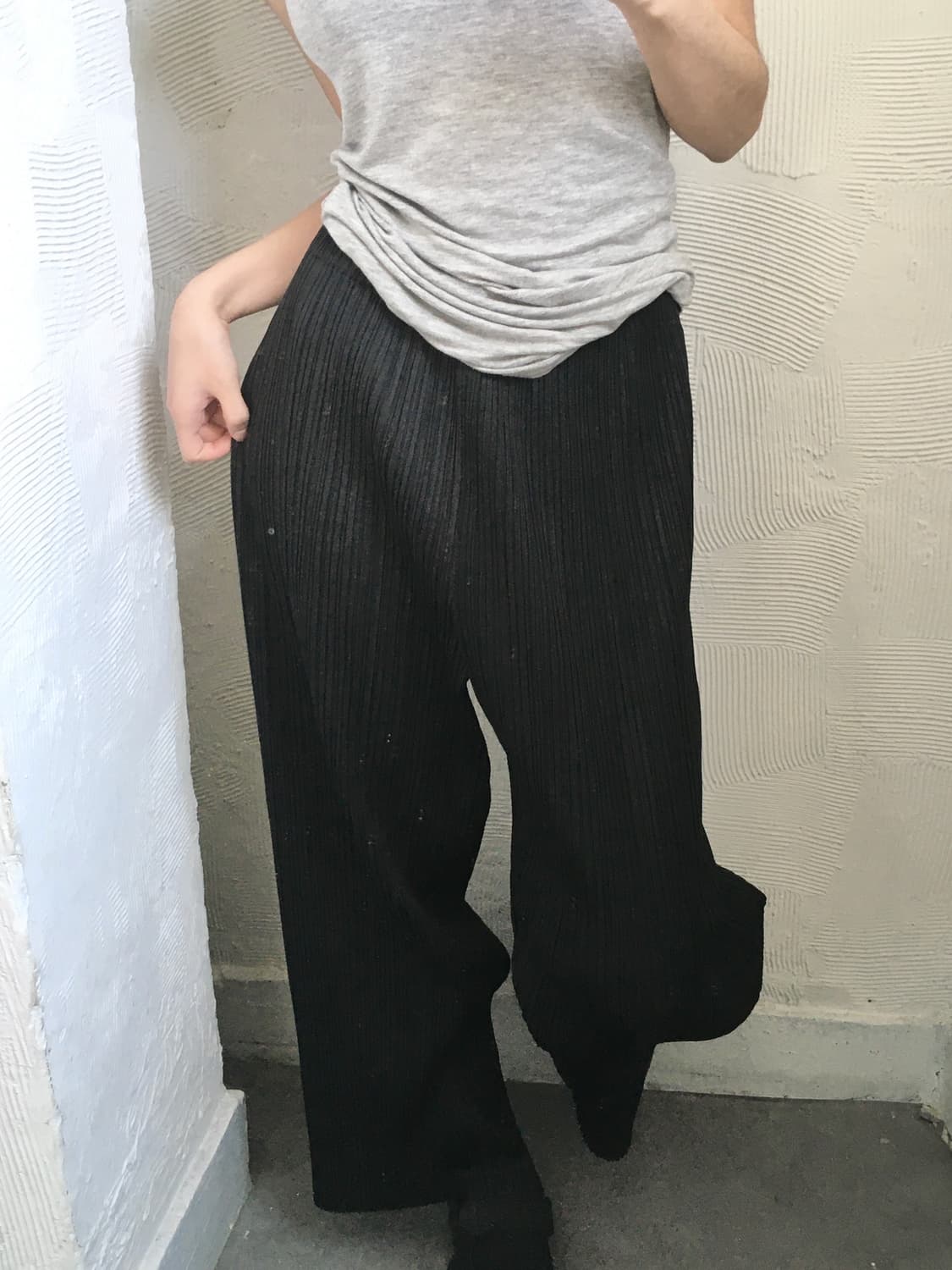 Pleats Please 플리츠플리즈 블랙 플리츠 롱팬츠  상품이미지1