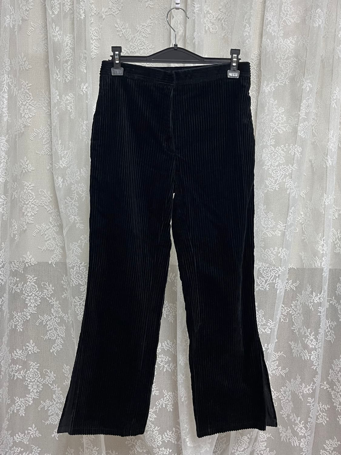 36) 산드로 코듀로이 부츠컷 팬츠 블랙 상품이미지1