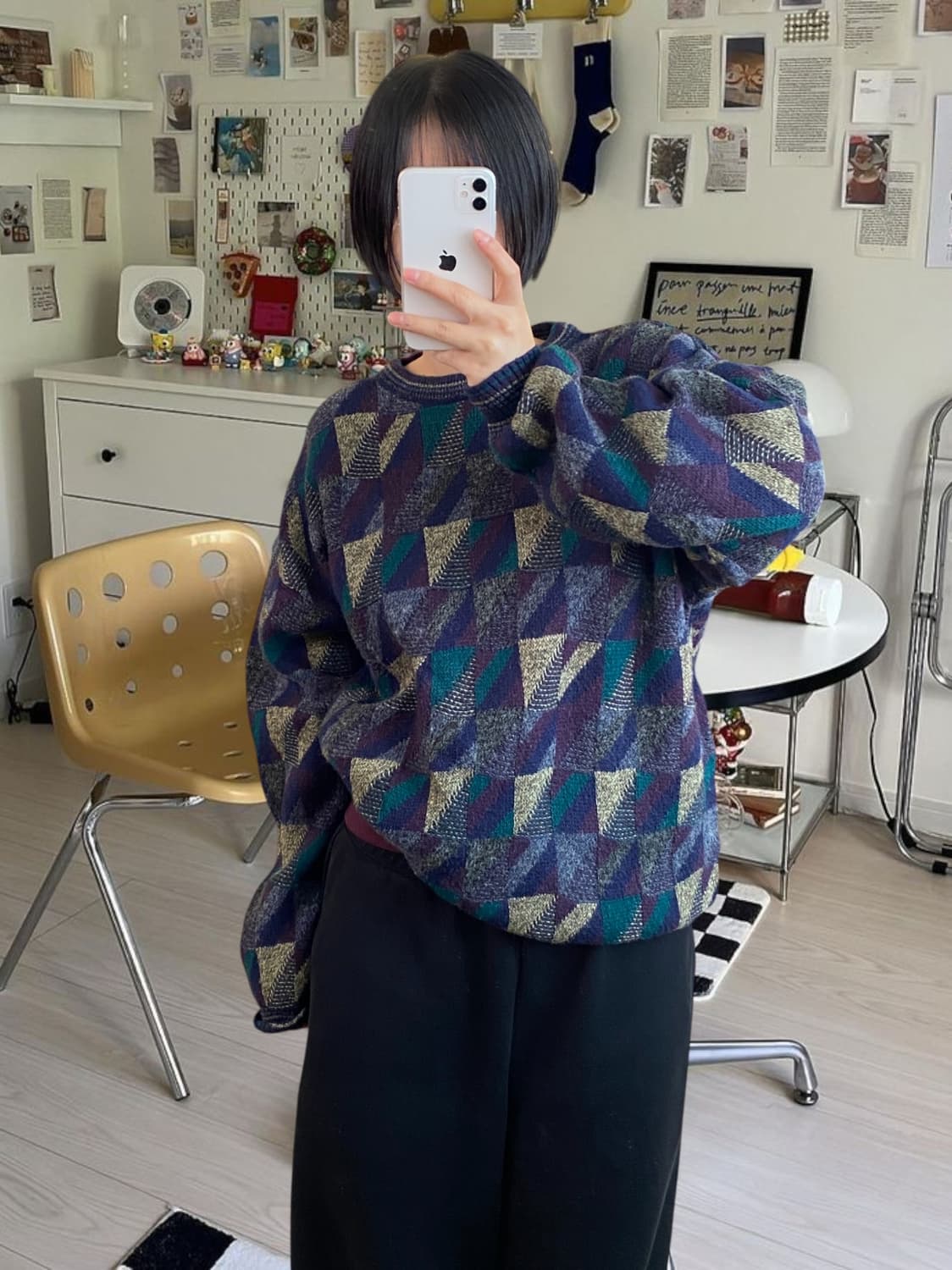 빈티지 라운드 니트 (Man M) 상품이미지1