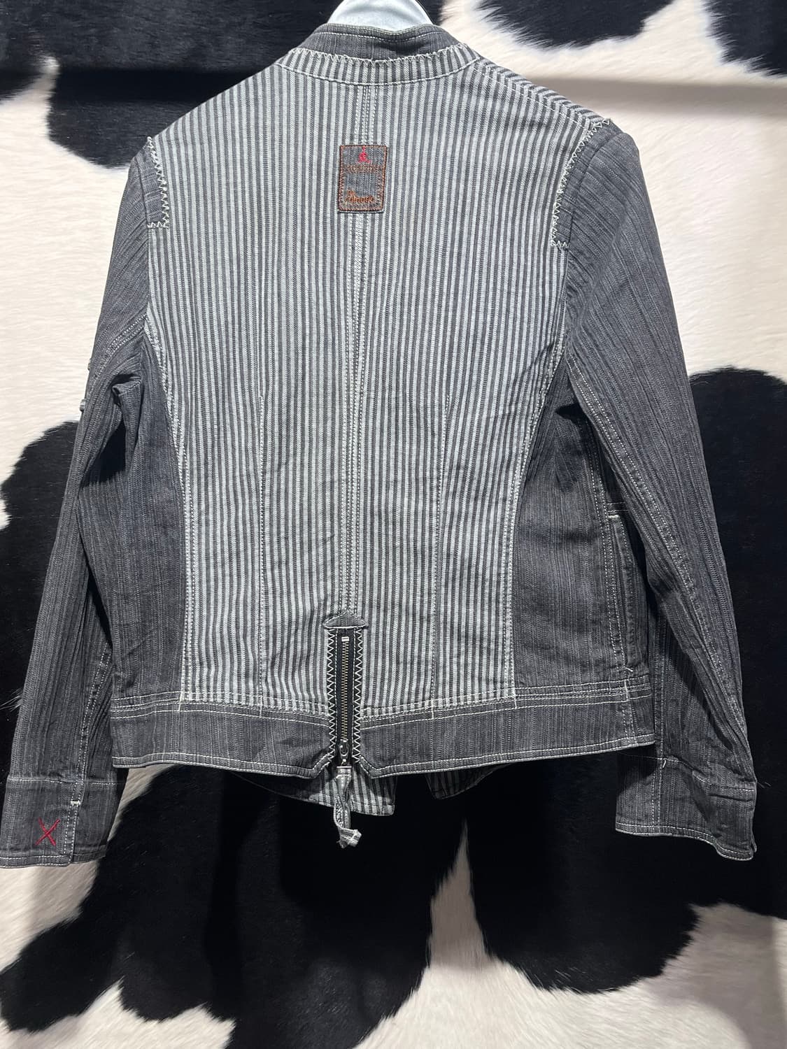 일본 빈티지 슬림핏 스트라이프 자켓 상품이미지6