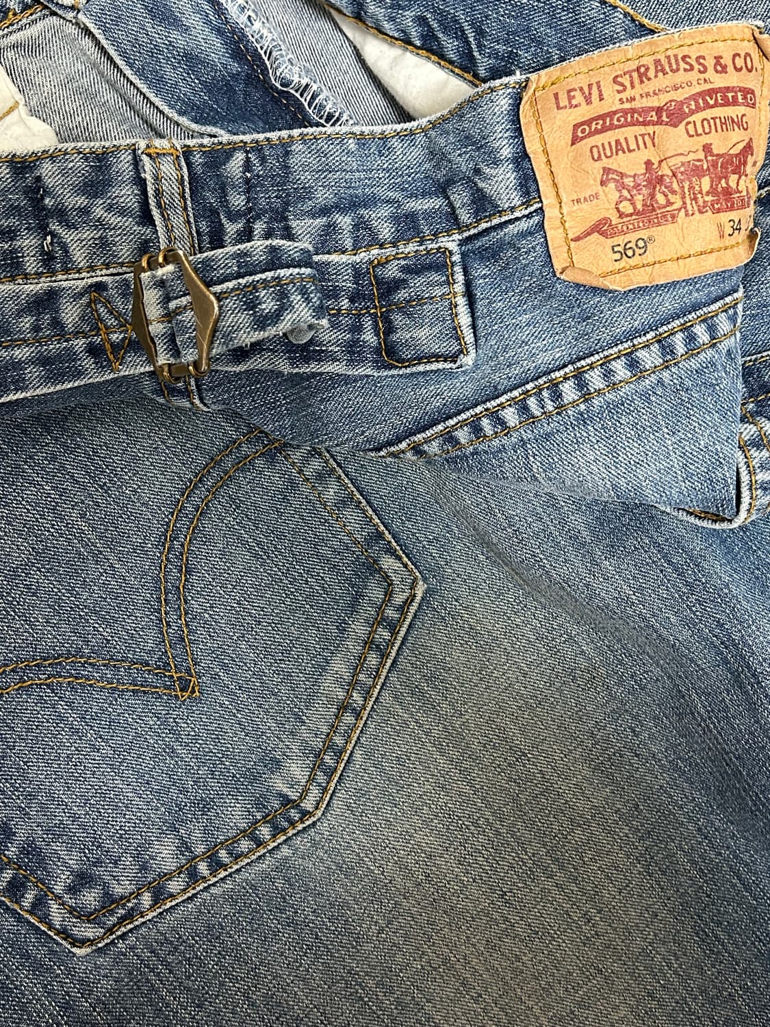 00s 리바이스 신치백 569 루즈 스트레이트핏 데님팬츠 34x32 상품이미지3