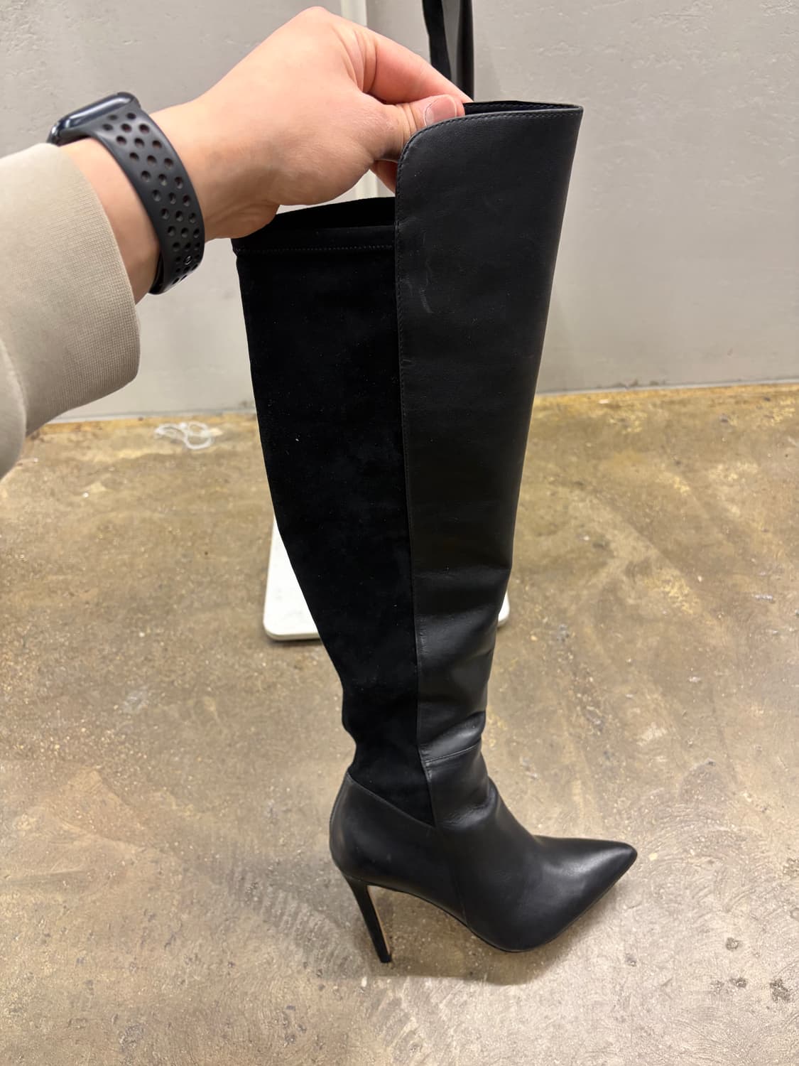 aldo 블랙 롱부츠 힐 230mm 상품이미지4