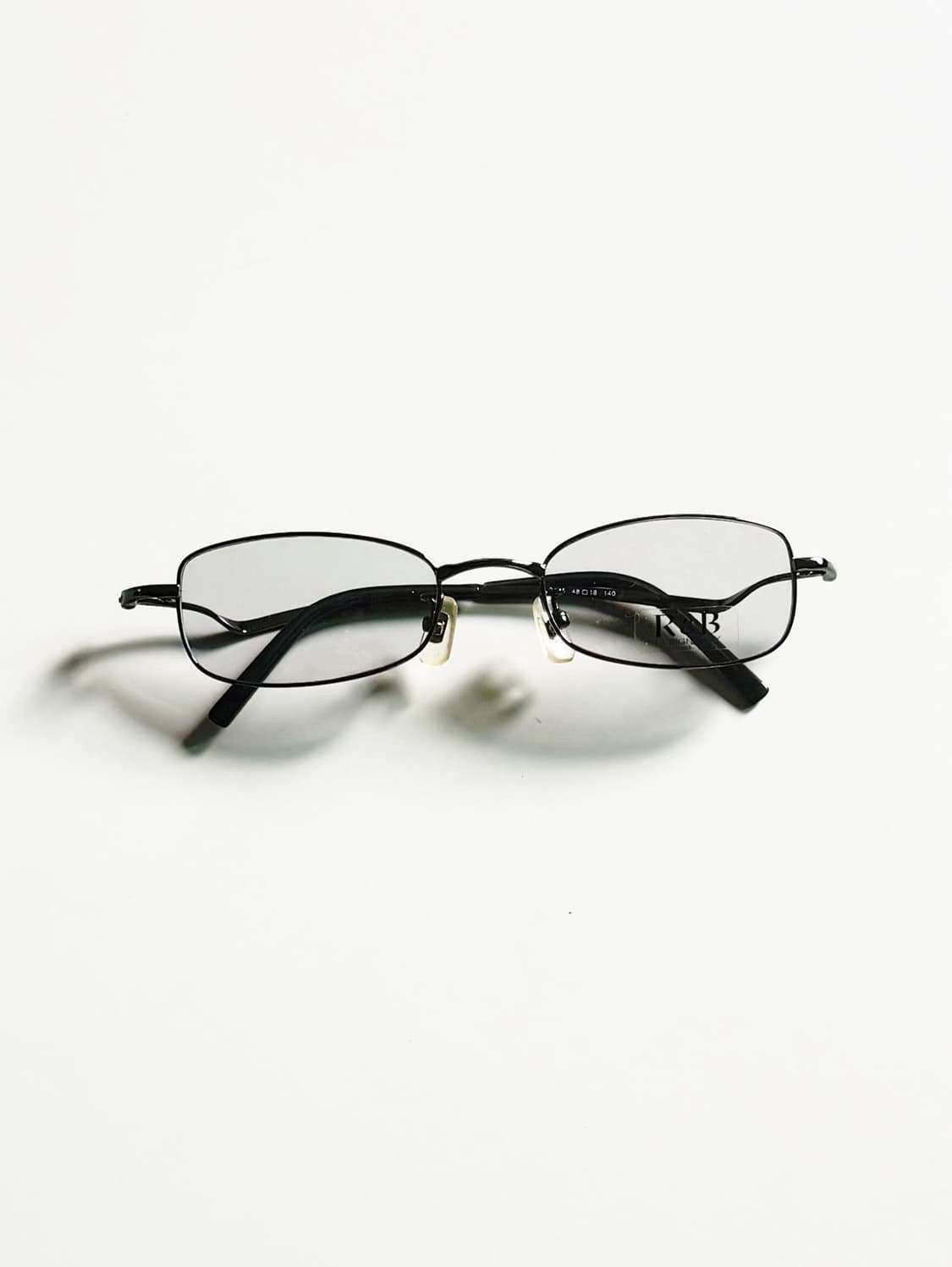 R&B EYEWEAR 건메탈 슬림 스퀘어 프레임 빈티지 안경 상품이미지1