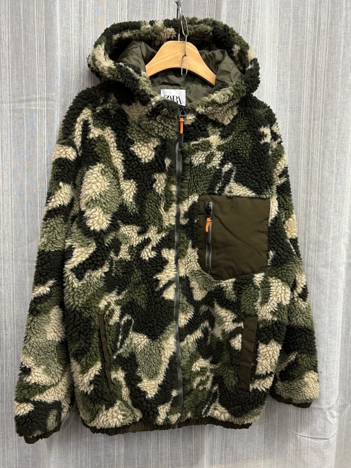 자라(Zara) 카모플라쥬 양털 셰르파 플리스 후리스 자켓 상품이미지2