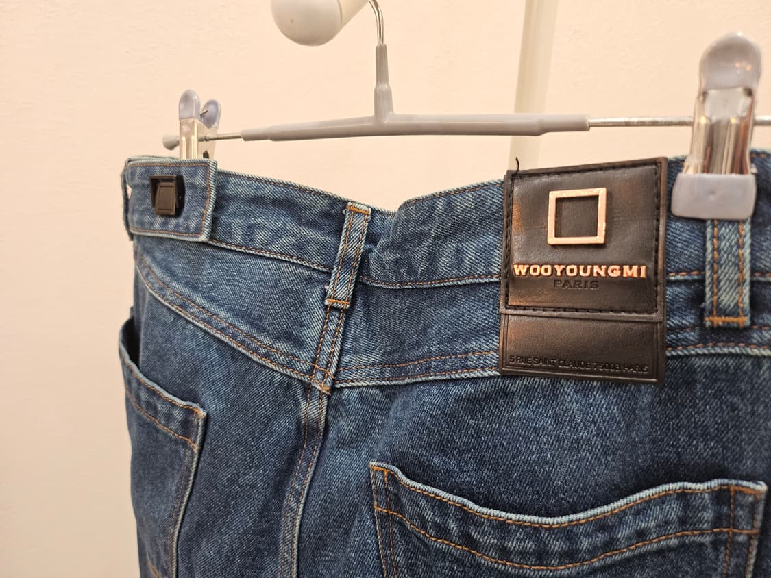 [48] WYM 우영미 21fw 남성 블루 스트레이트 데님 팬츠 상품이미지4