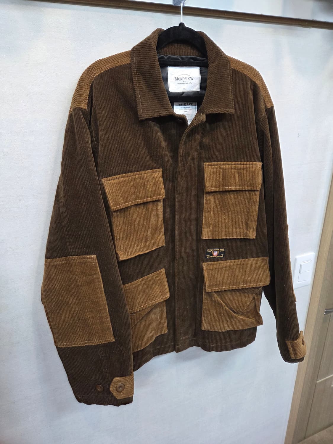 모노플로우 아메카지 코듀로이 트림포켓 자켓 M 상품이미지7