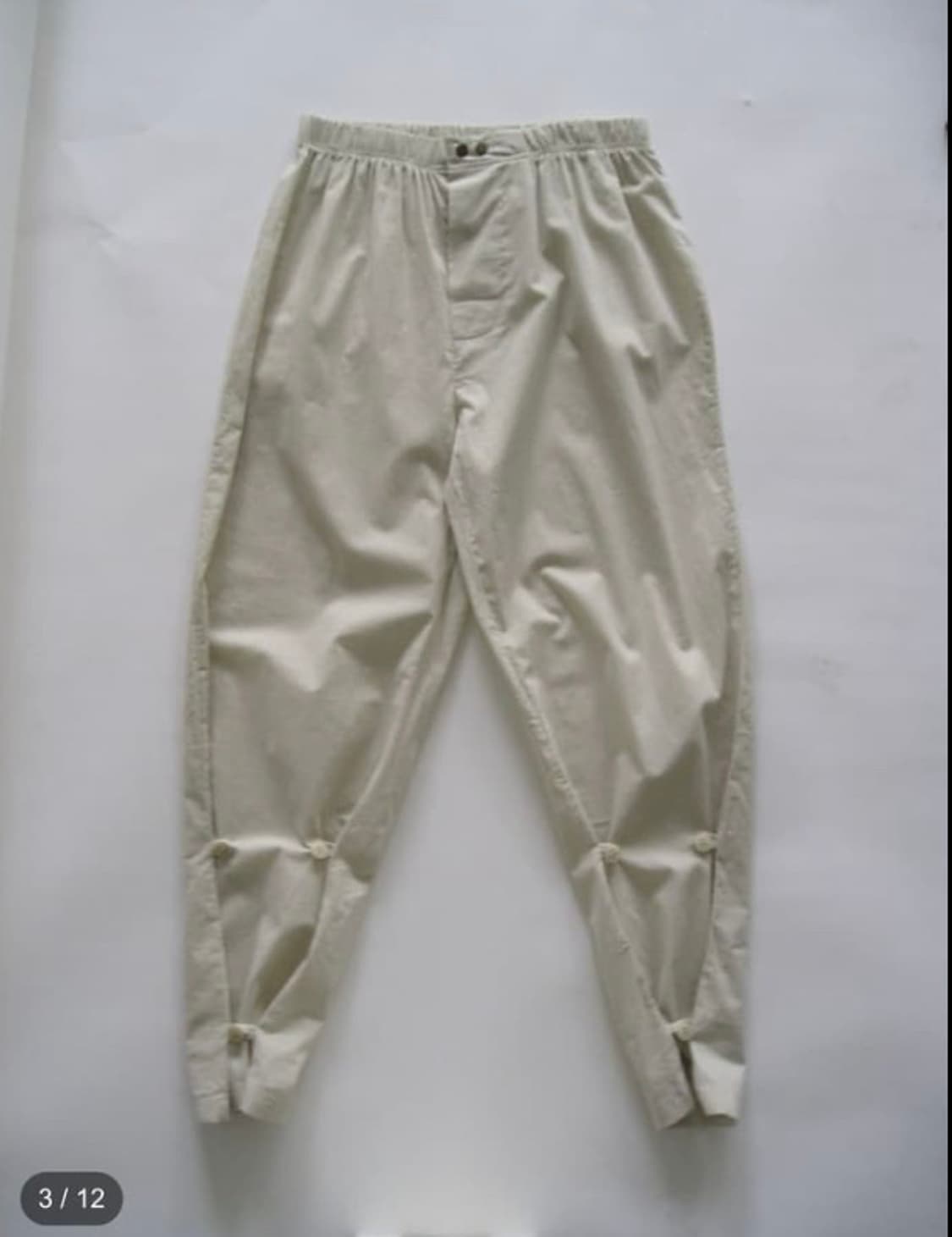 에옹쓰 cotton button pants ivory 상품이미지1