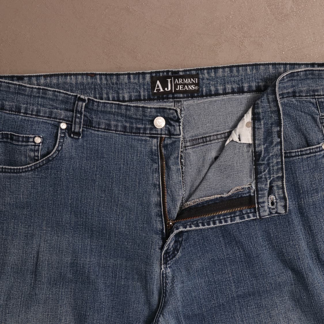 아르마니 진스 메탈 로고 워싱 데님팬츠 A1630 상품이미지2