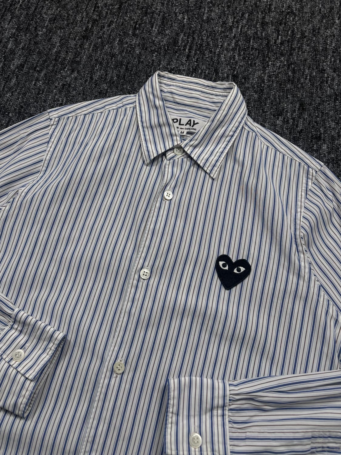 꼼데가르송 블루 스트라이프 셔츠 상품이미지4