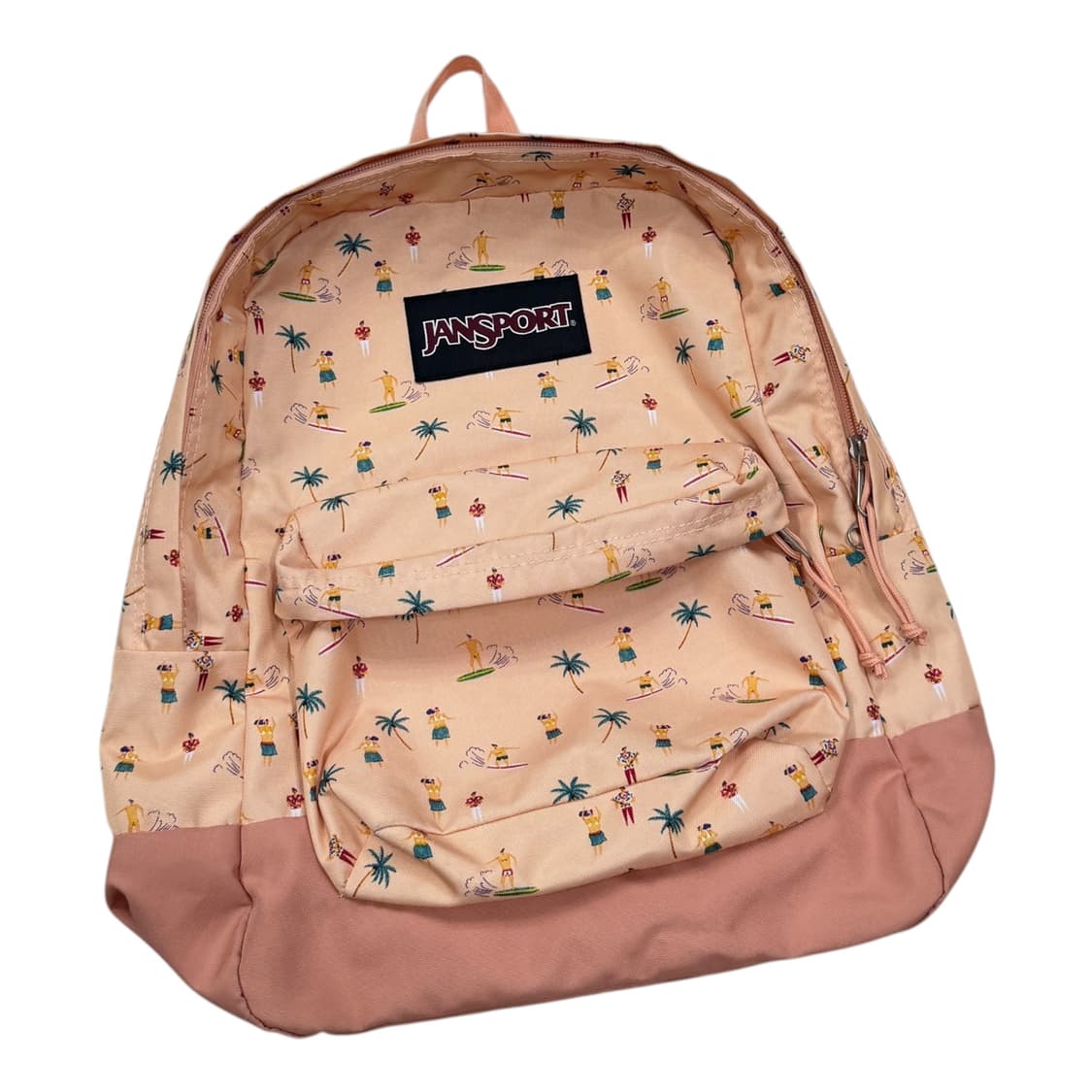 잔스포츠 빈티지 슈퍼브레이크 하와이안 서핑 패턴 백팩 가방 코랄핑크 상품이미지2