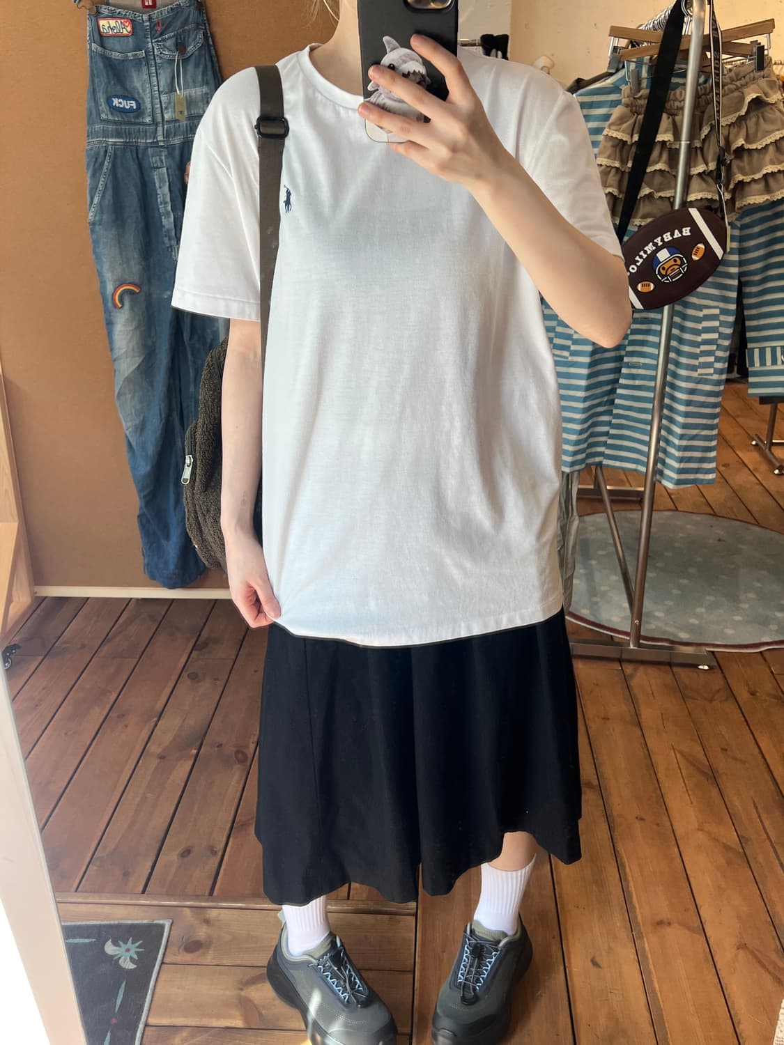 폴로 화이트 베이직 반팔 상품이미지1