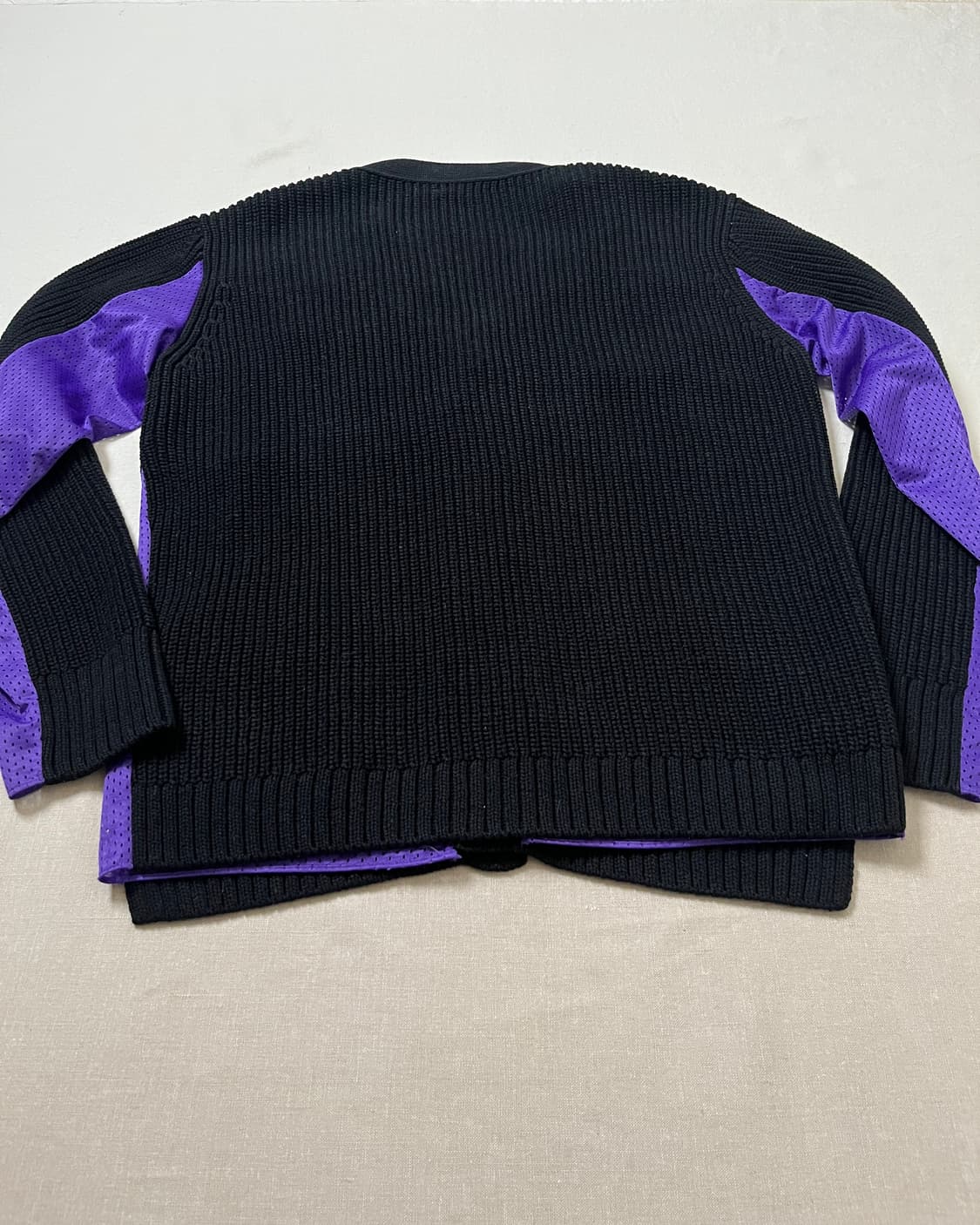 Kolor 메쉬패널 코튼 가디건 20aw 컬러 도킹 가디건 상품이미지5