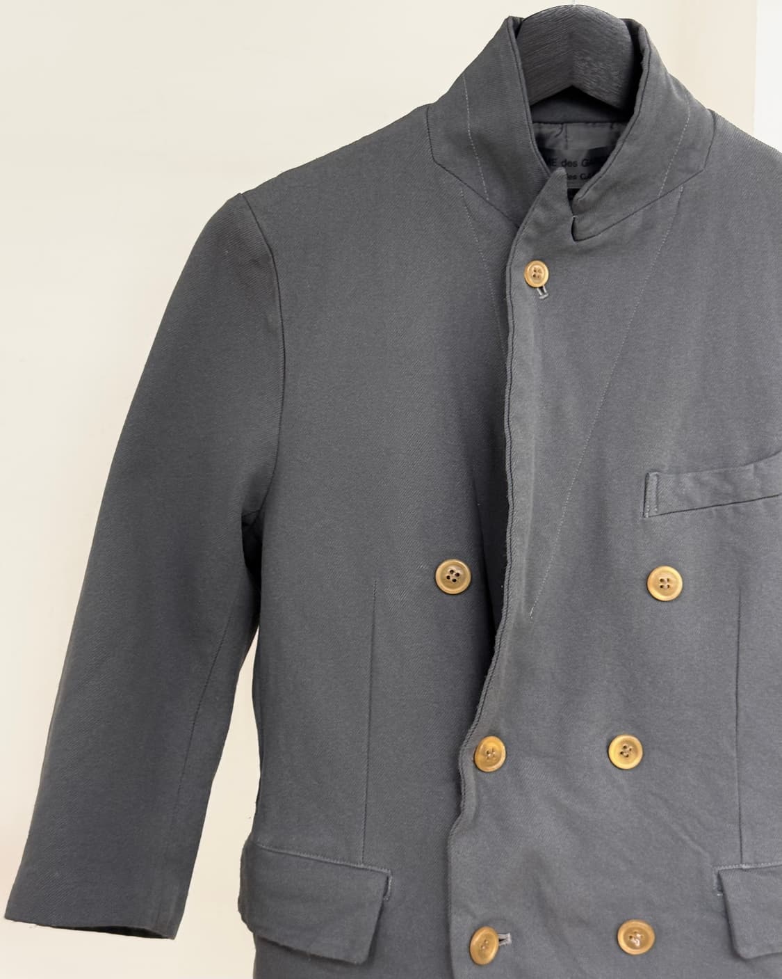 꼼데가르송 블랙 더블 브레스티드 자켓 상품이미지3