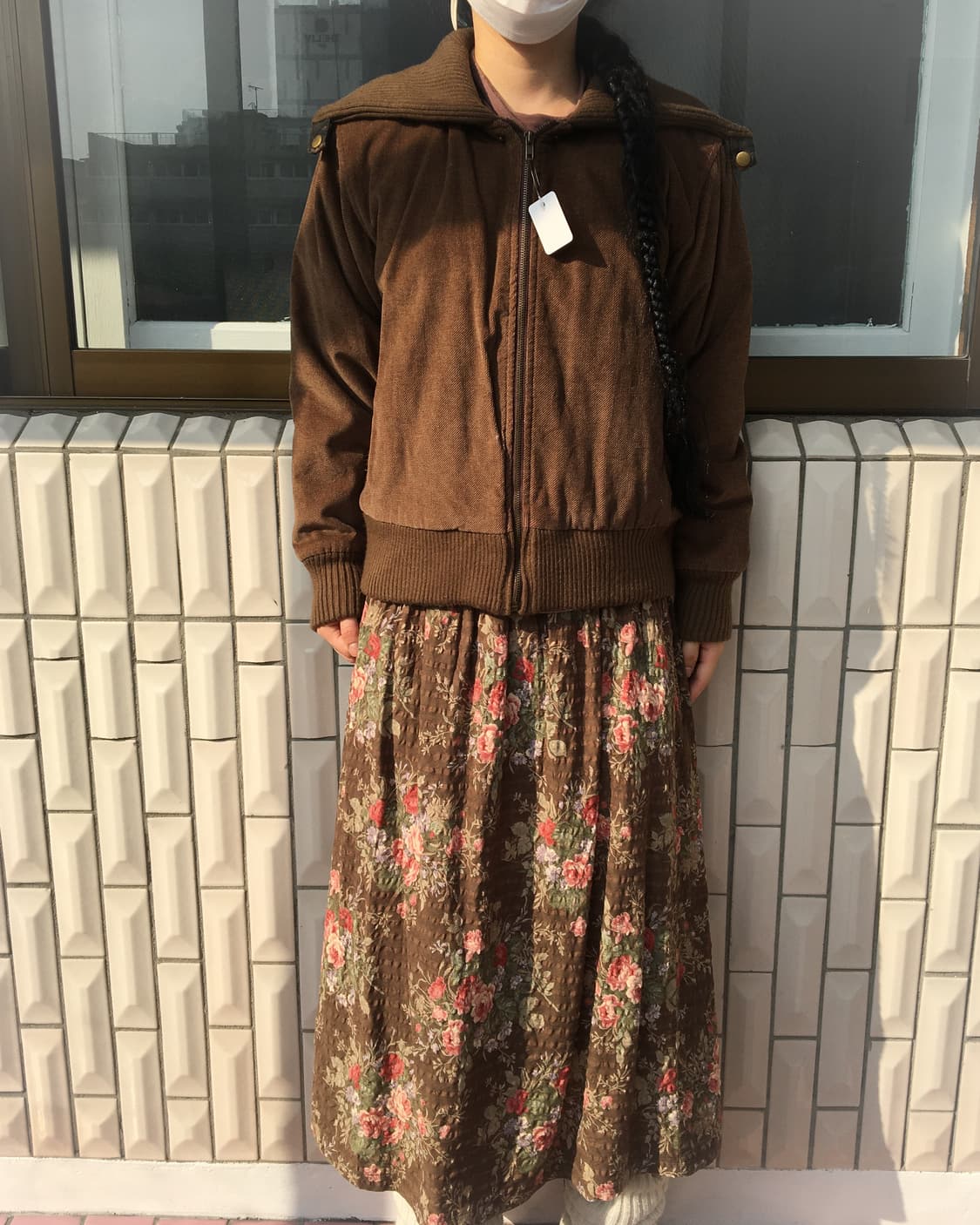 Ribbed neck point corduroy jacket 상품이미지1