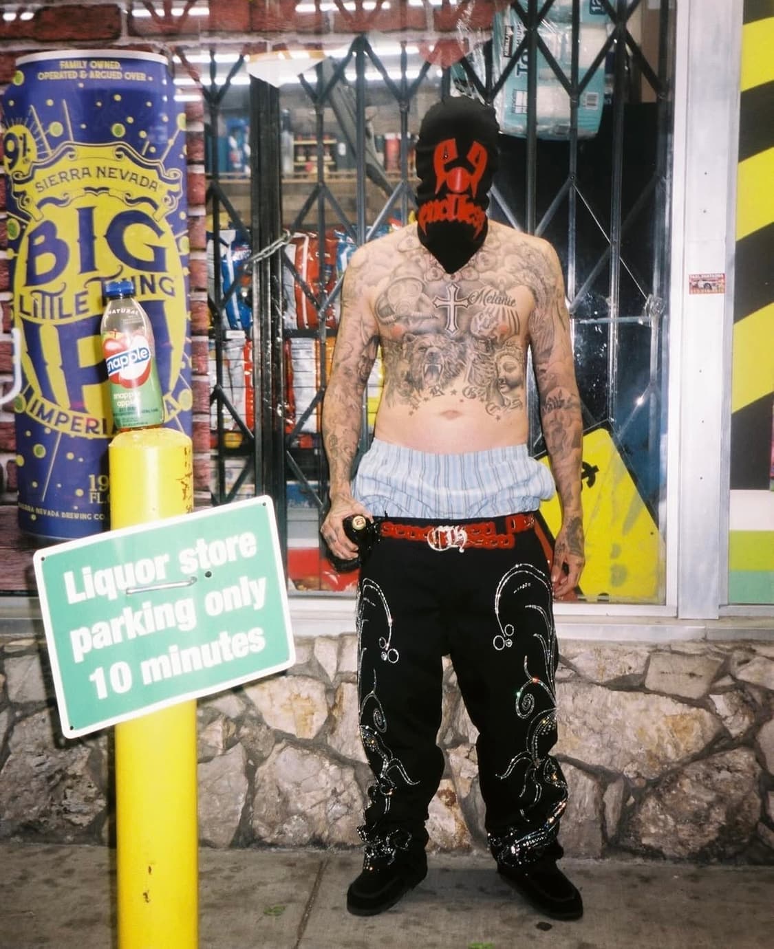 Endless denim black&red 워크 팬츠 34 상품이미지3