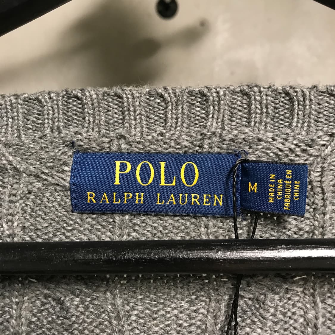 폴로 랄프로렌 케이블 니트 그레이 M 상품이미지5