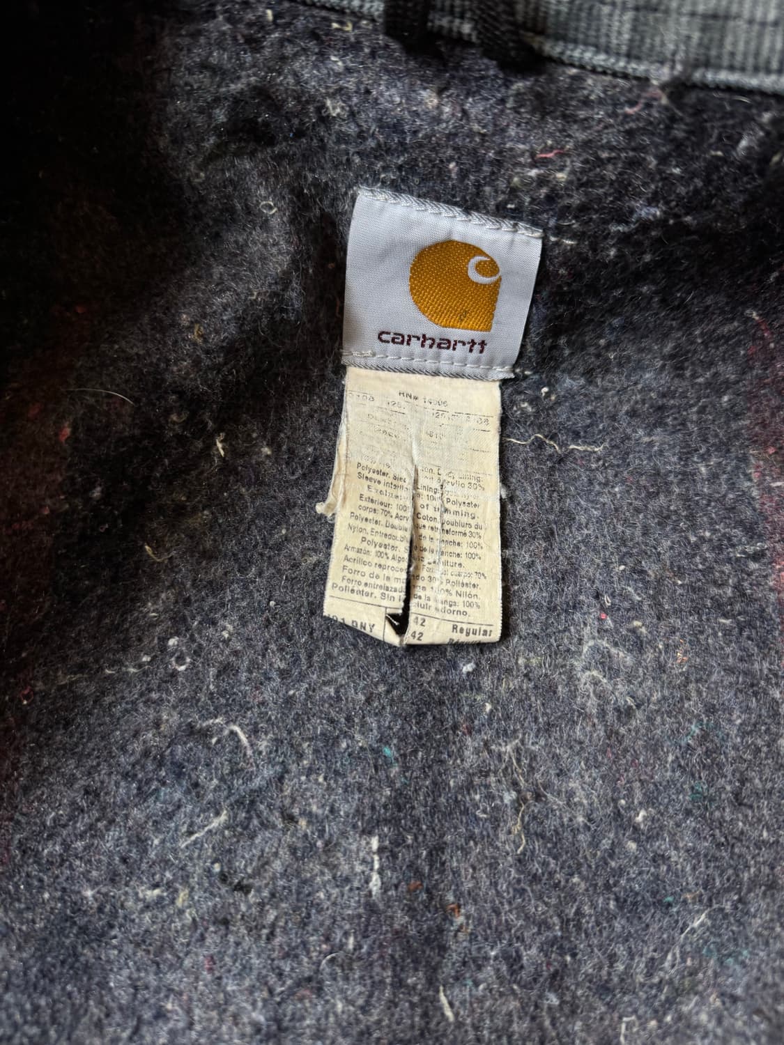 [L]칼하트 USA J01 빈티지 워싱 다크네이비 디트로이트 워크 자켓 상품이미지8