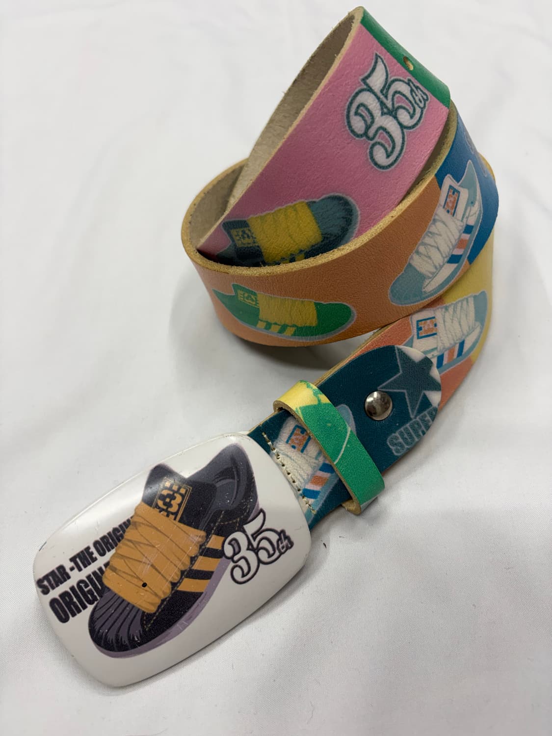 35th 슈즈 그래픽 빈티지 레더 벨트 상품이미지2