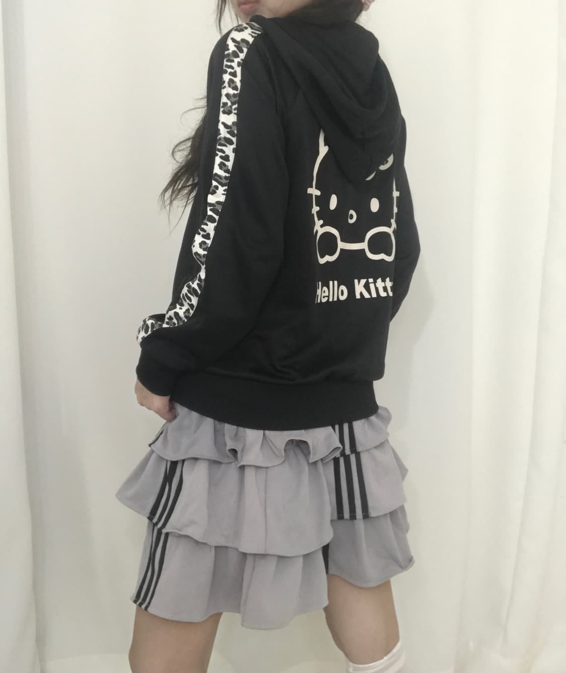 헬로키티 데일리 펑크 레오파드 후드집업 상품이미지2